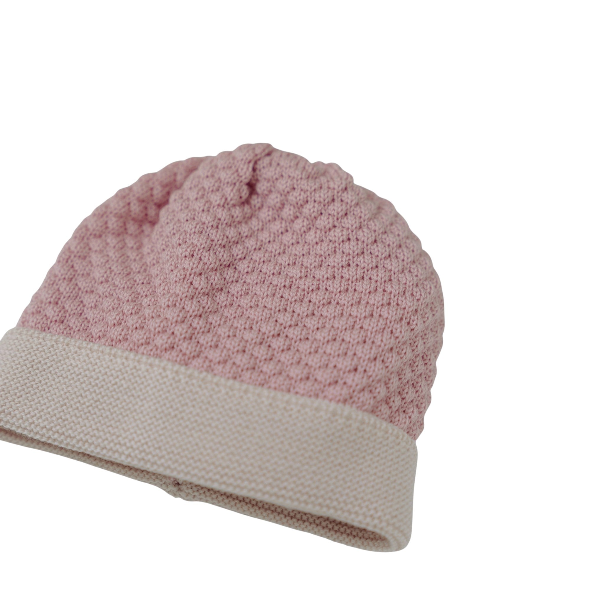 Cuffia Neonata Lana Vergine 100% Rosa IN5771BT/R