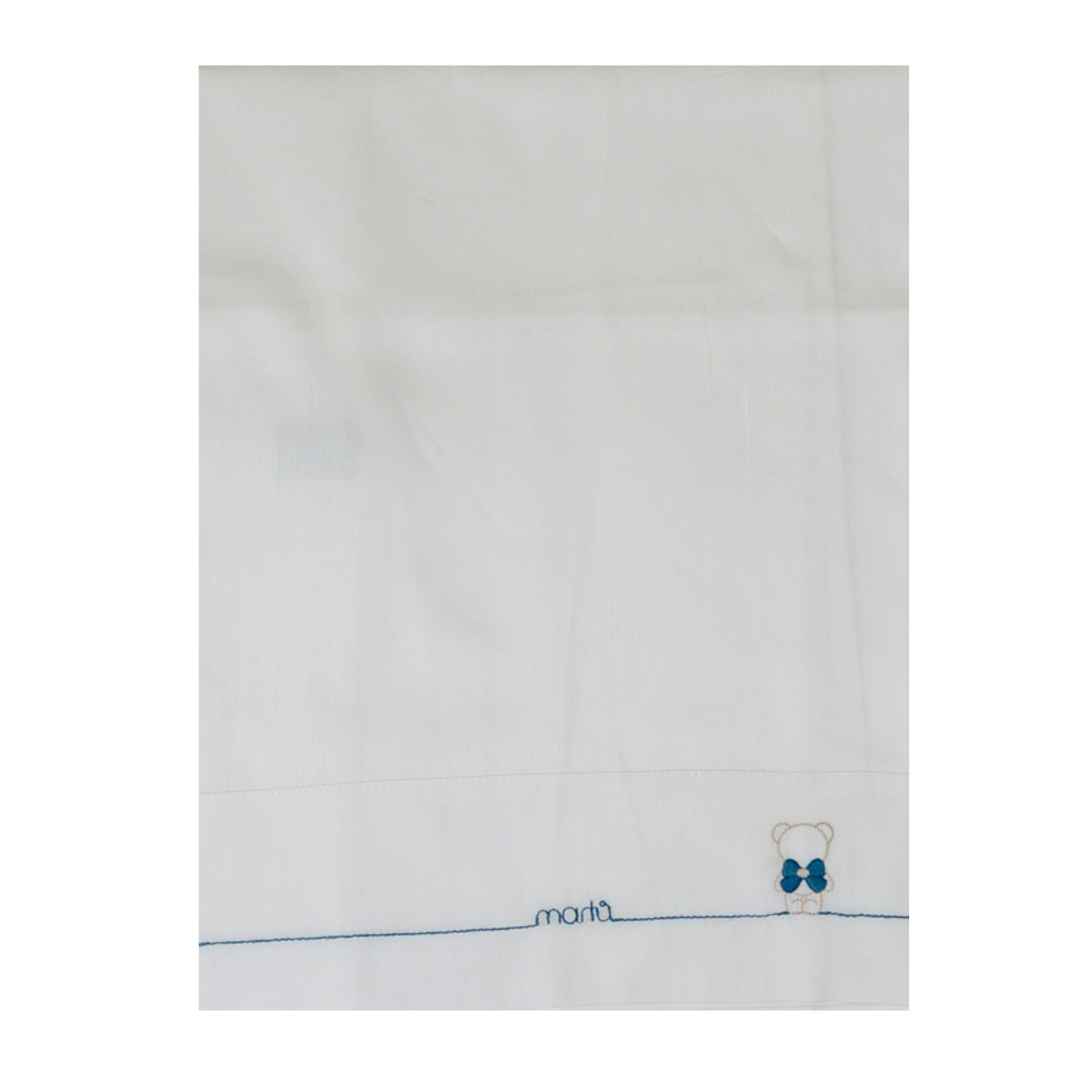 Set Lenzuolino Culla 3 Pezzi Neonato Cotone 100% Blu IN59LE/Z