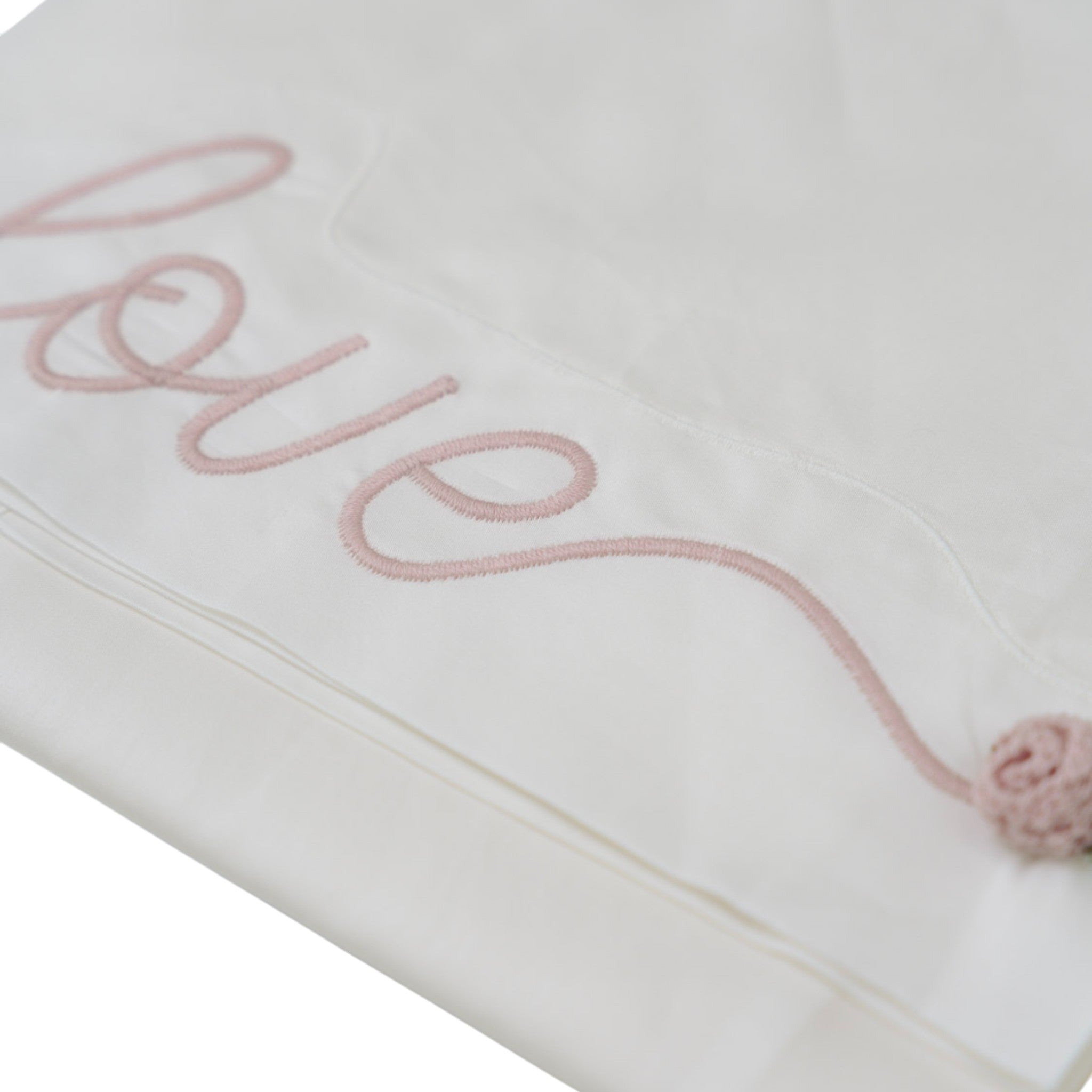 Lenzuolino Neonata Cotone 100% Set 3 Pezzi Vaniglia Cuore Rosa IN27LE