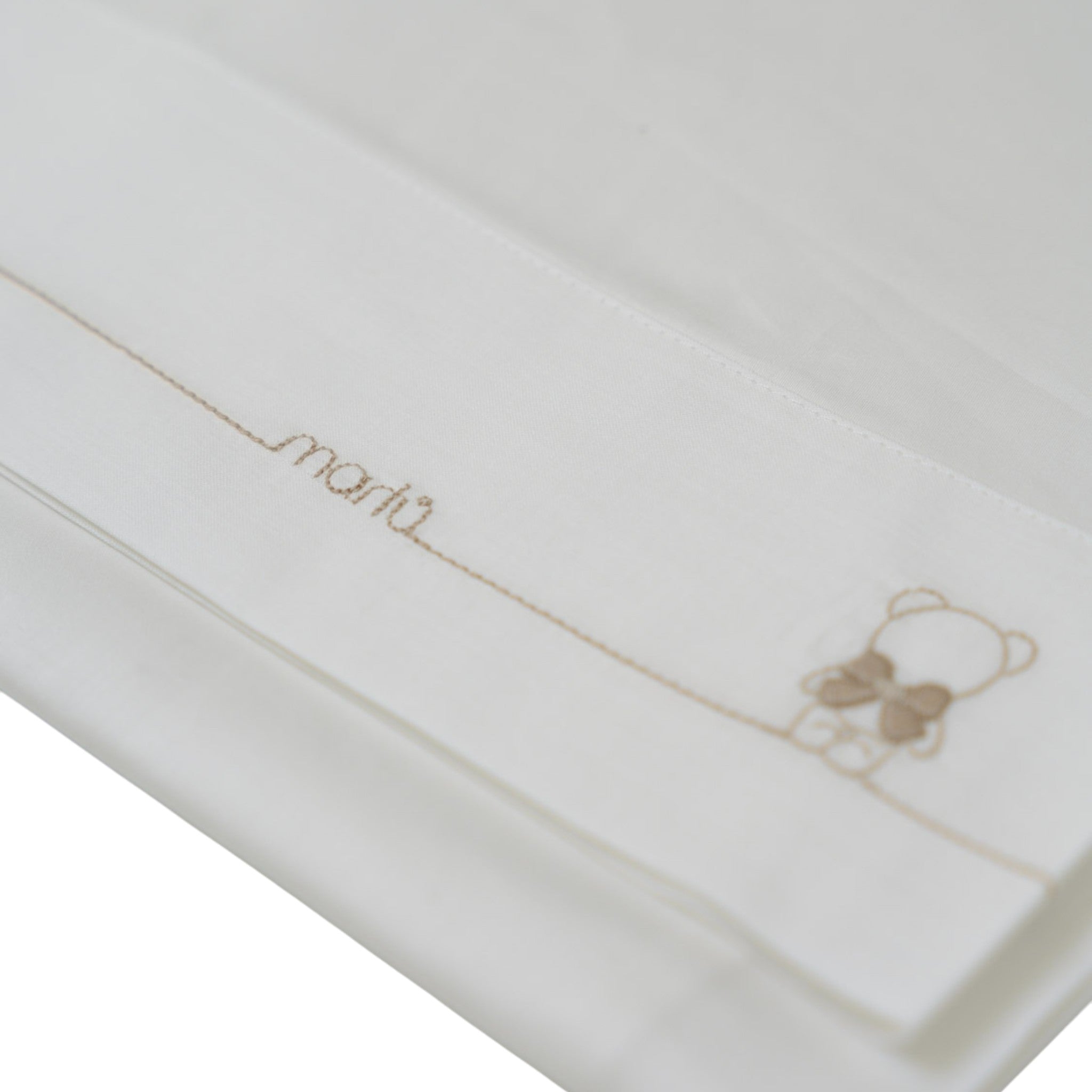 Set Lenzuolino Culla 3 Pezzi Neonato Cotone 100% Vaniglia IN59LE