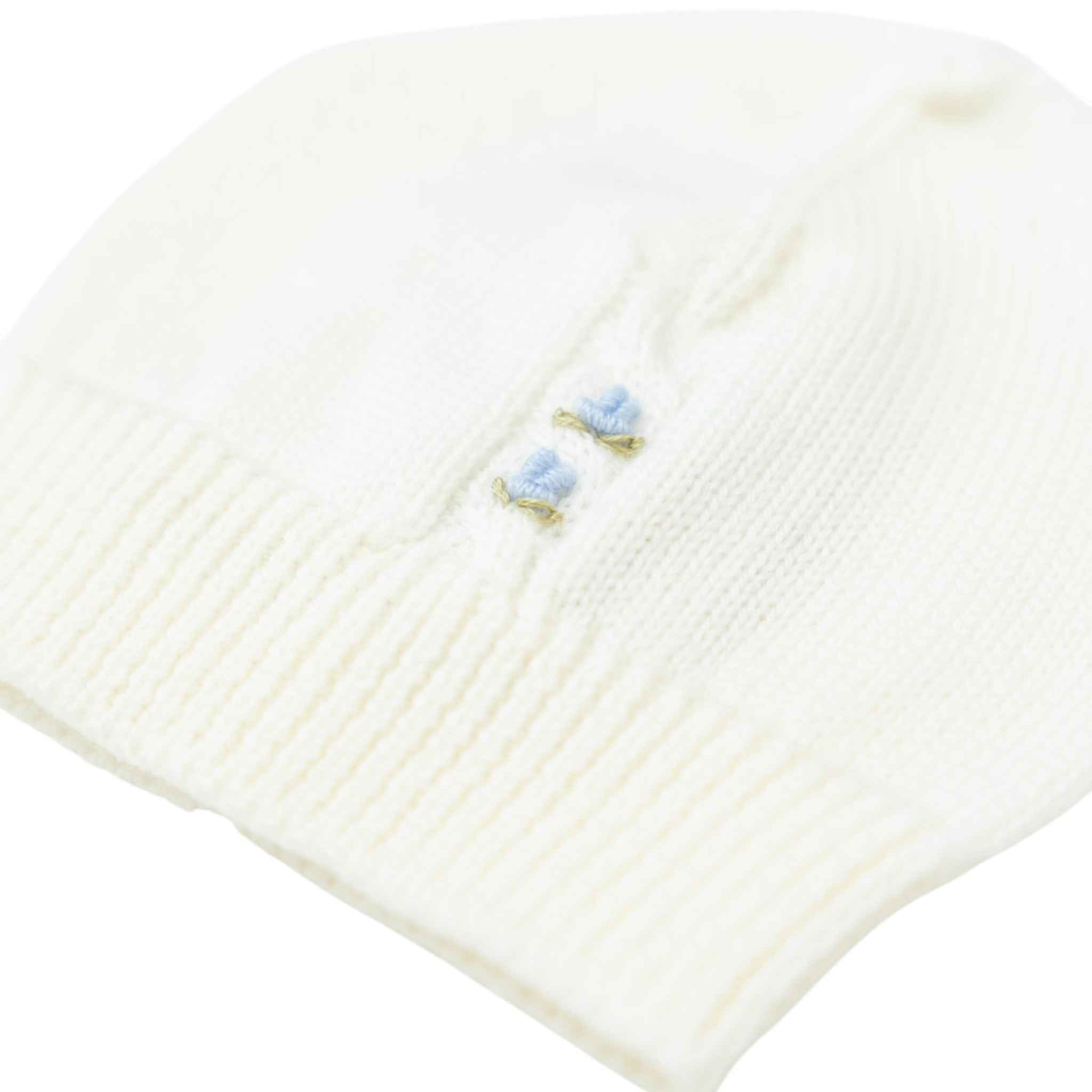 Pure Wool Hat with Braided Embroidery OLLY - Piccola Giuggiola OLLY/CU-C