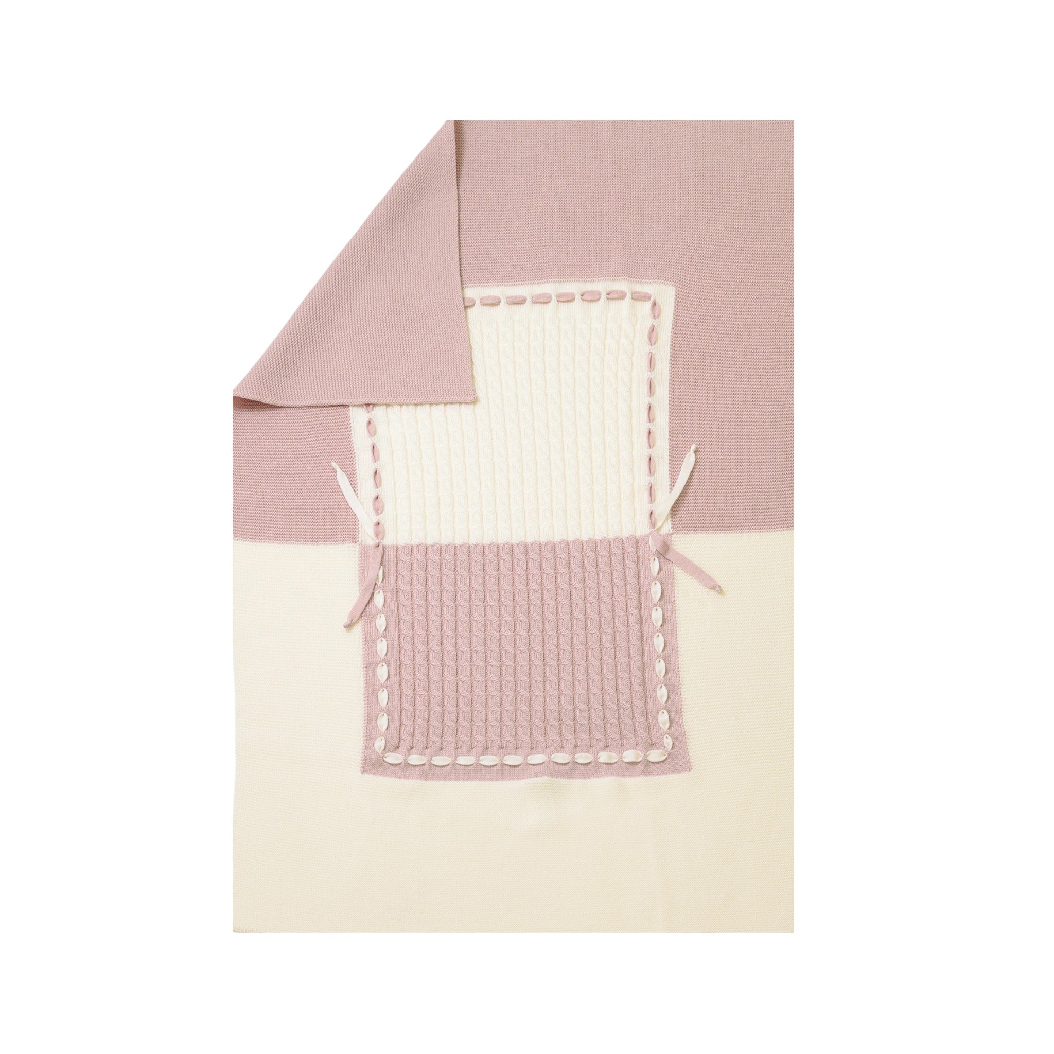 Copertina Neonata Lana Vergine 100% Rosa Marsala Vaniglia IN6880/R