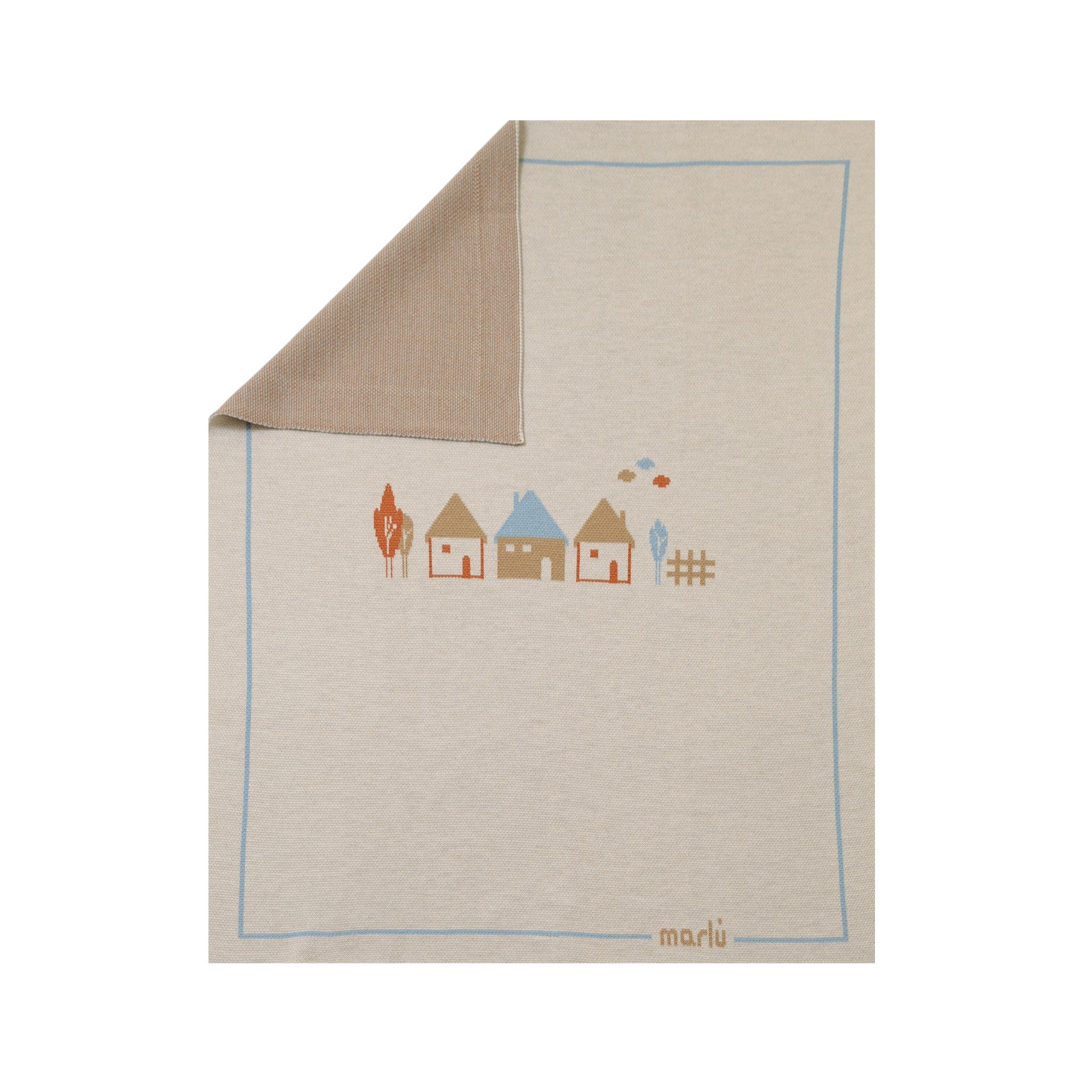 100% Virgin Wool Baby Blanket, Dove Grey, Sky Blue, Powder Blue, Maple IN5180/C