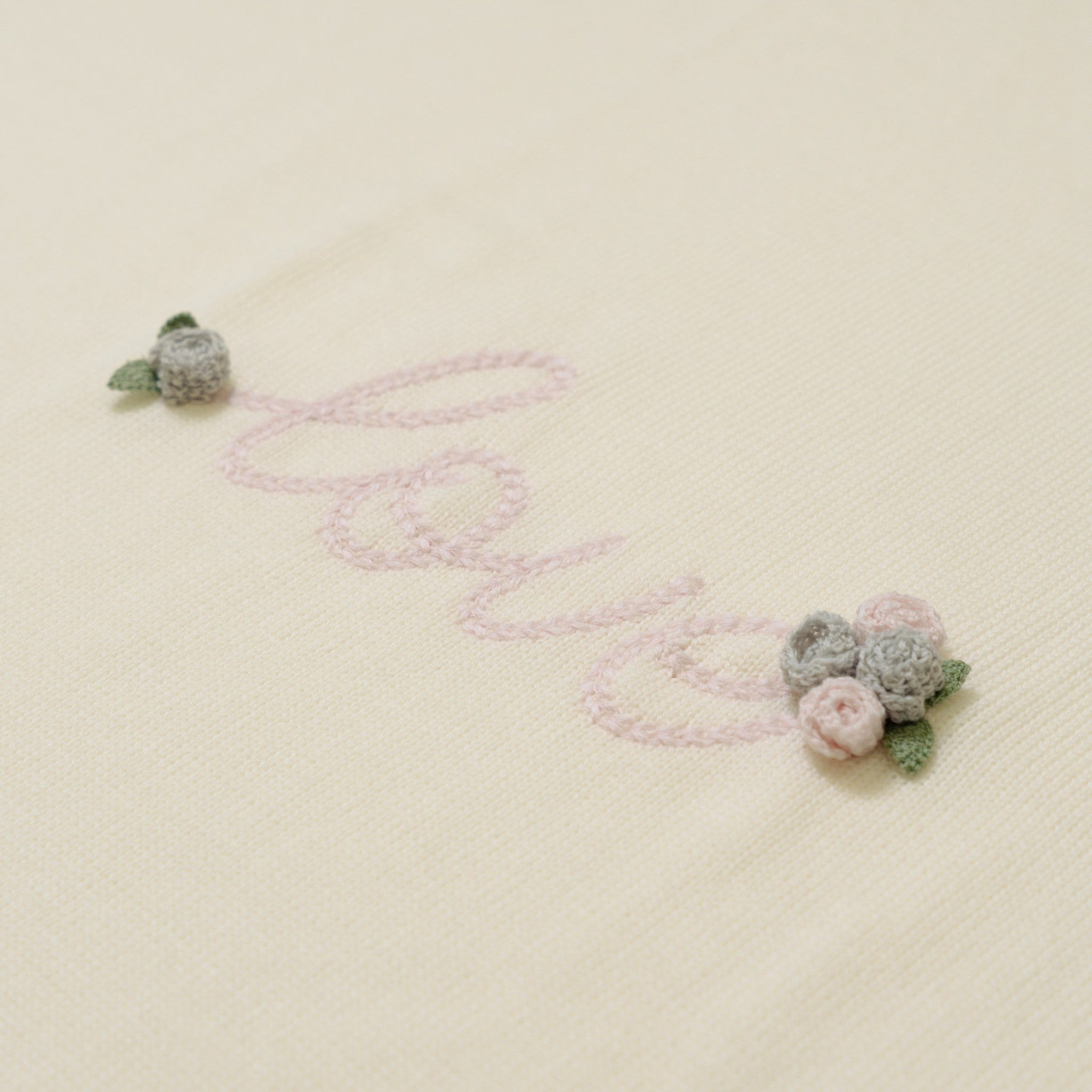 Copertina Neonata Lana Vergine 100% Vaniglia Rosa Marsala IN1980/V