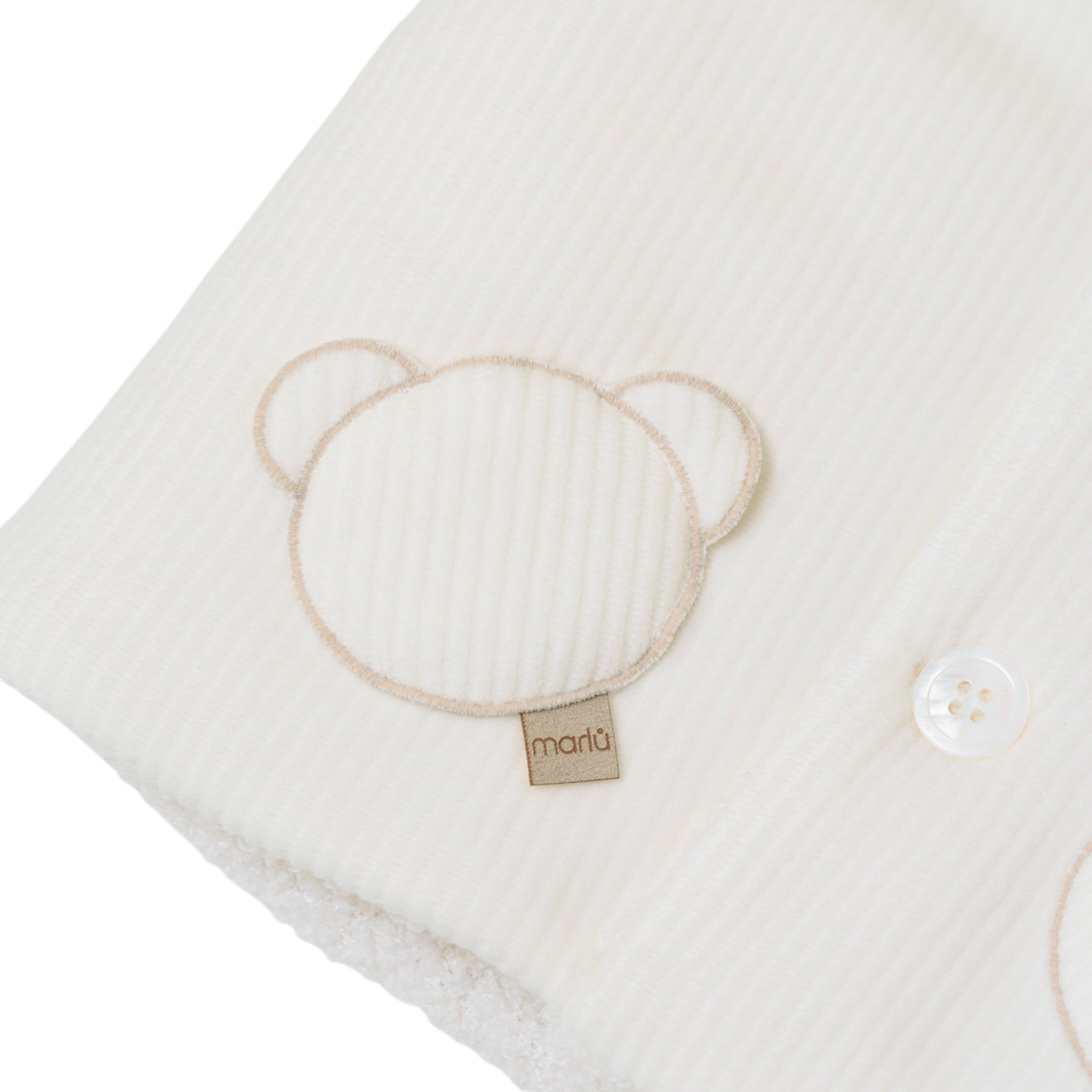 Cappottino Cappuccio Orsetto Bimbo Cotone 100% Vaniglia IN5940/V