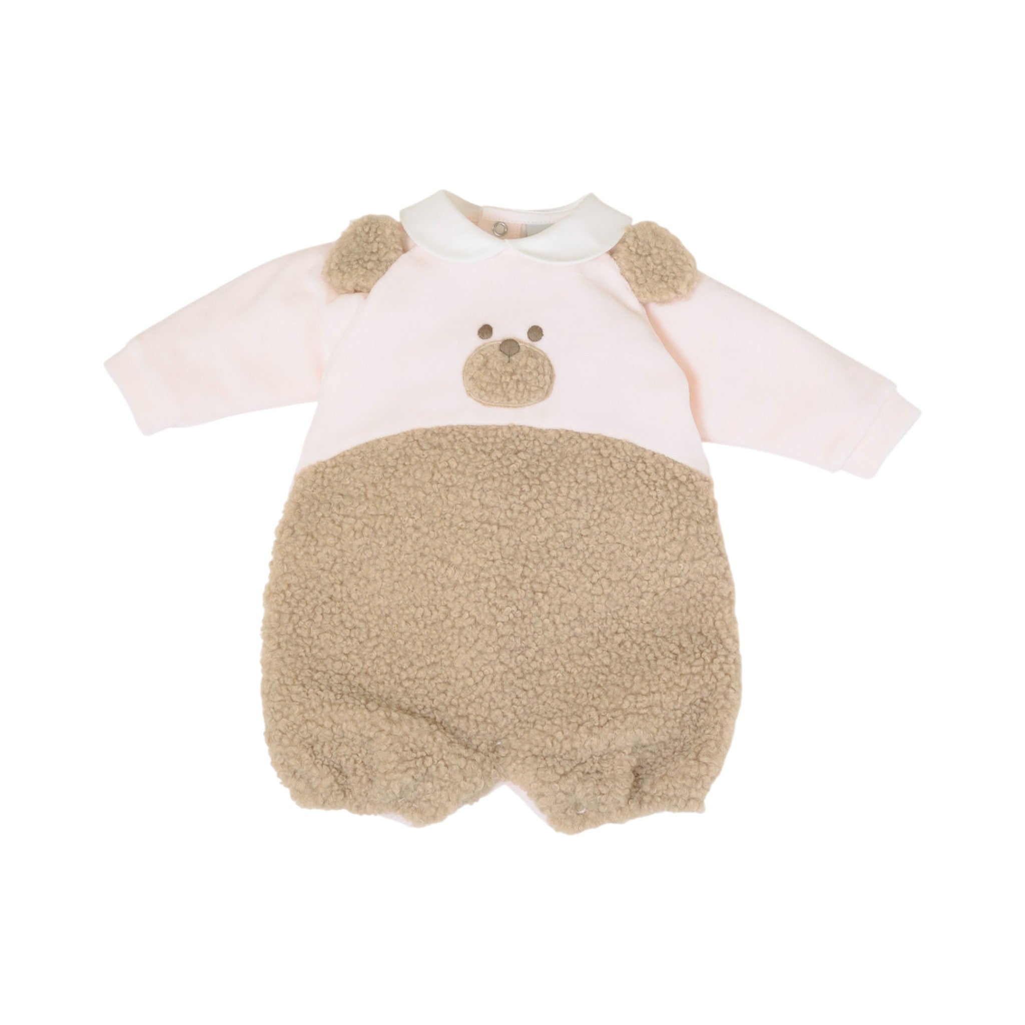 Tutina Neonata Ciniglia 100% Rosa Orsetto Palloncini IN7023/R