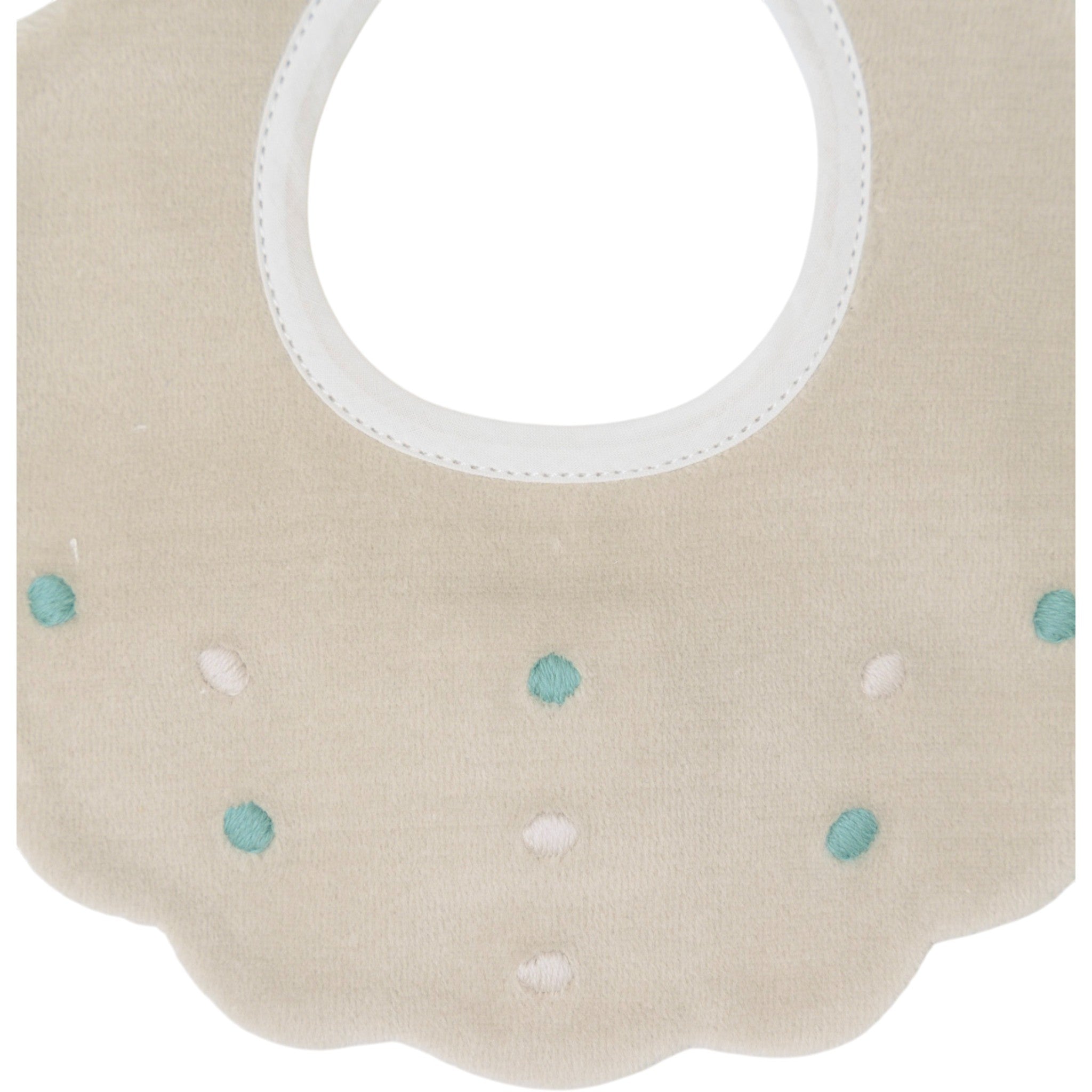 100% Cotton Baby Bib, Vanilla Green IN23BAV/V