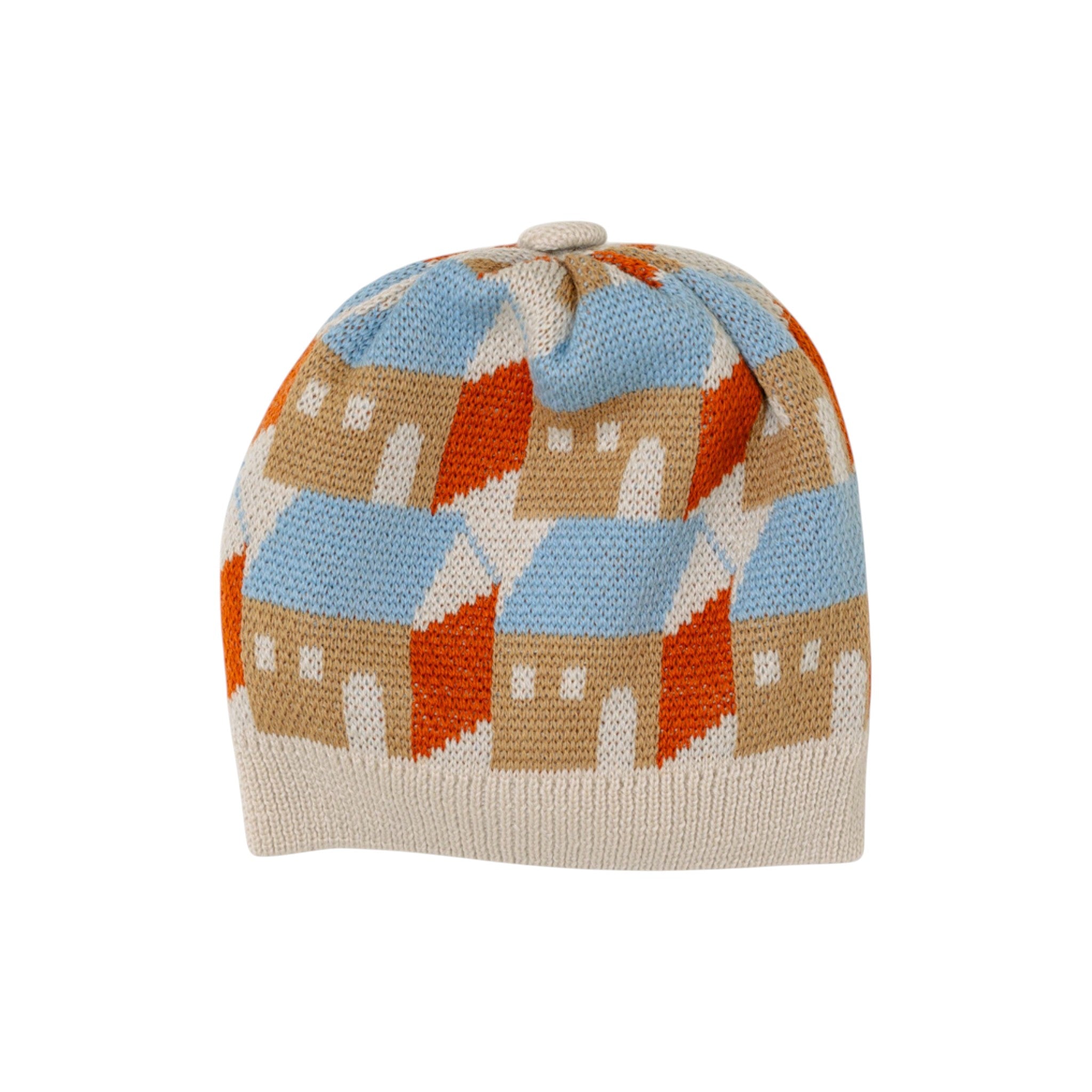 Cuffia Neonato Lana Vergine 100% Tortora Cielo Polvere IN5171BT/C