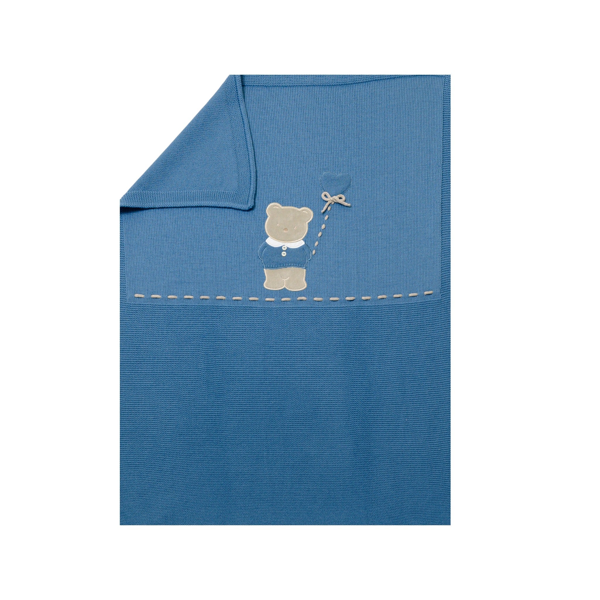 Coperta Azzurro Pura Lana BABY LORD TEDDY BEAR/140-A