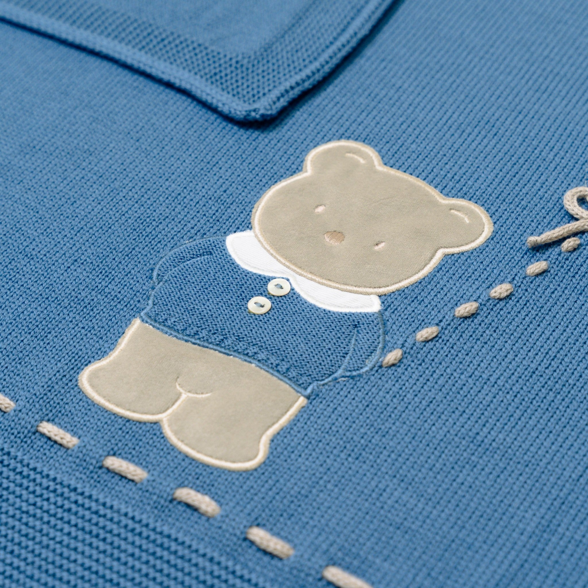 Coperta Azzurro Pura Lana BABY LORD TEDDY BEAR/140-A