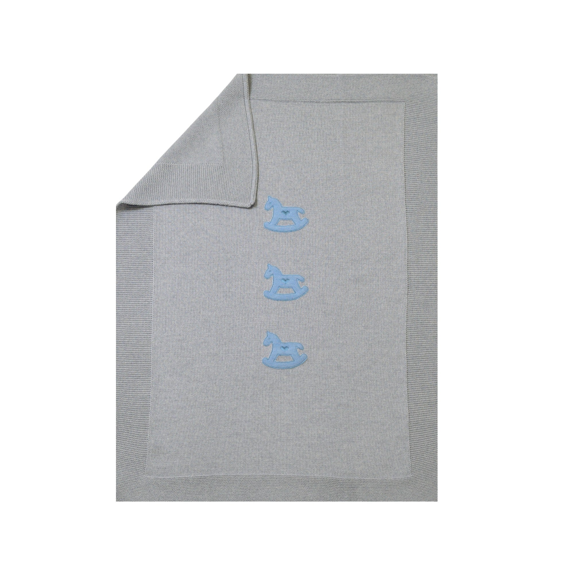 Coperta Grigio Pura Lana BABY LORD CAVALLINO/120