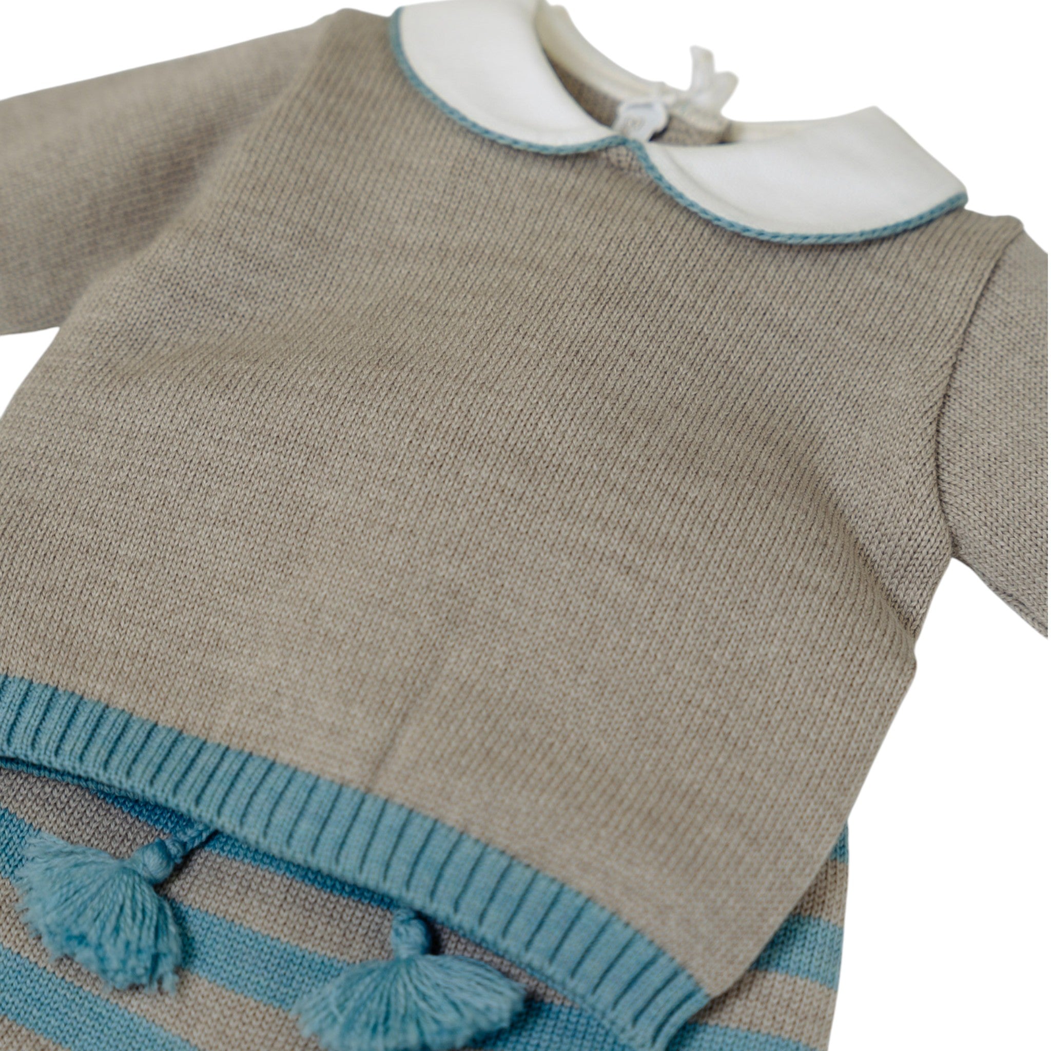 Baby Boy's Green Striped Pure Wool Newborn Set BABY LORD 523