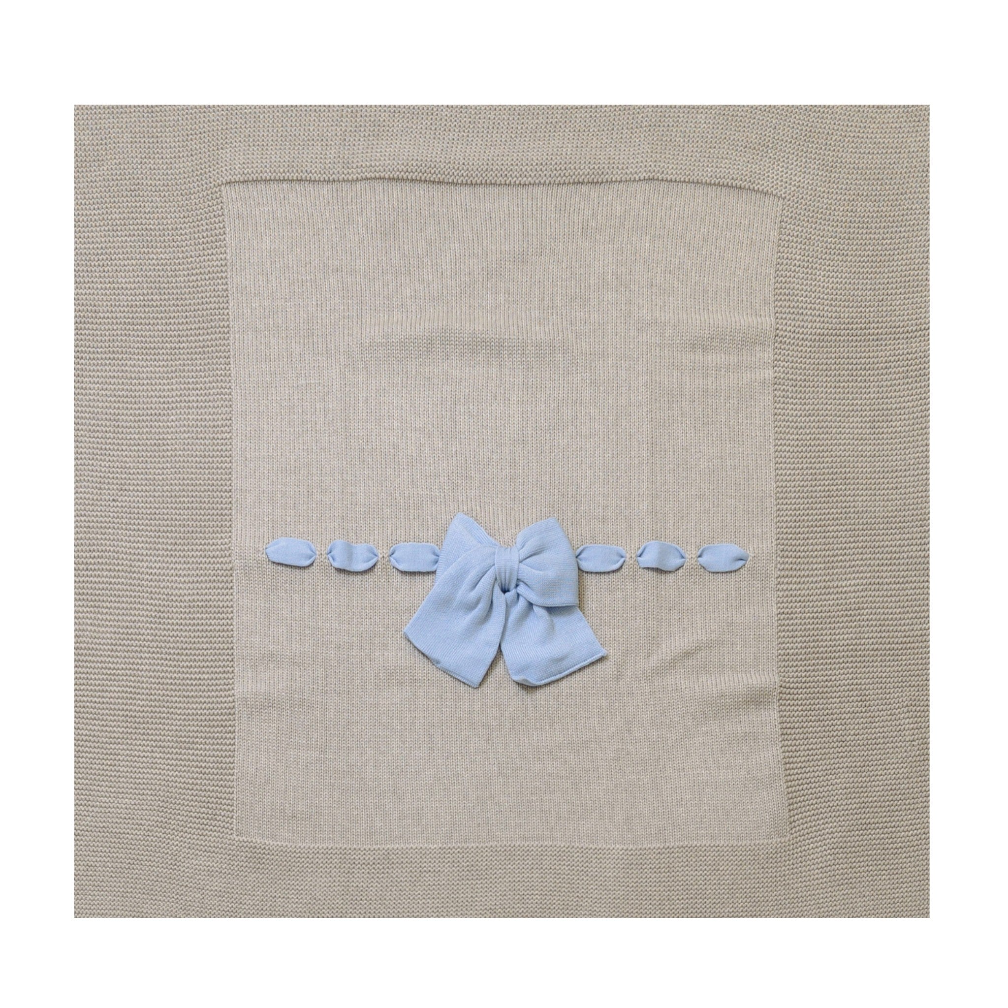 Coperta Neonato TORTORA Fiocco CIELO LE DODO' - Made in Italy E92-3005