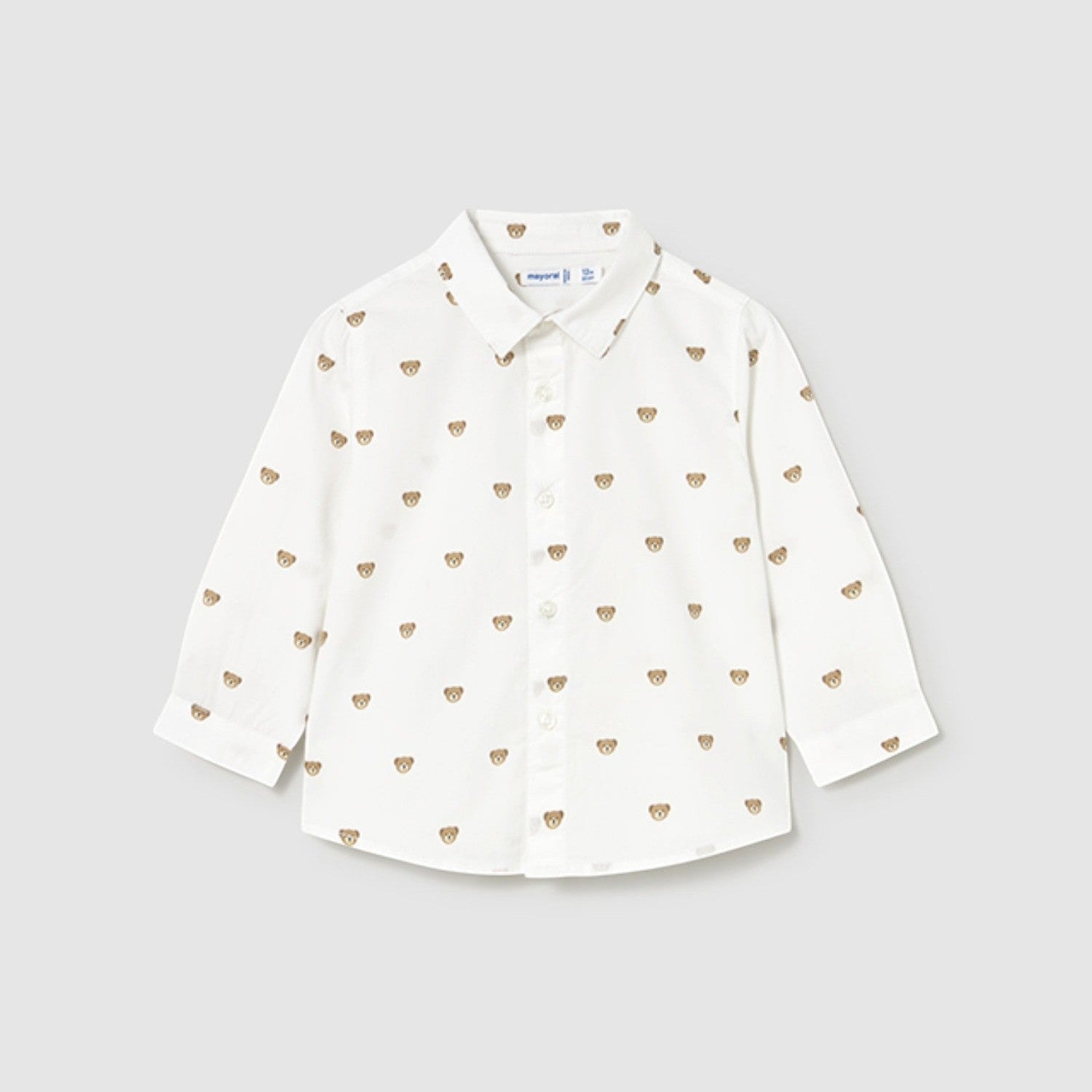 Camicia m/l stampata Bimbo Bianco 2107/87 -  NANU' BABY