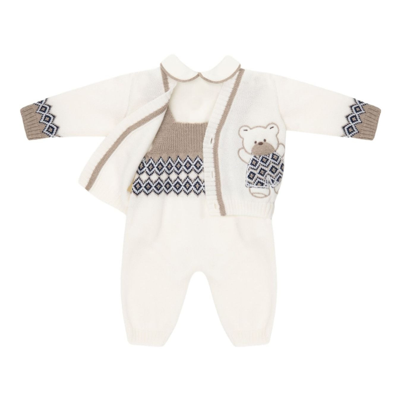 Completo nascita Orsetto Neonato VANIGLIA IB5131 -  NANU' BABY