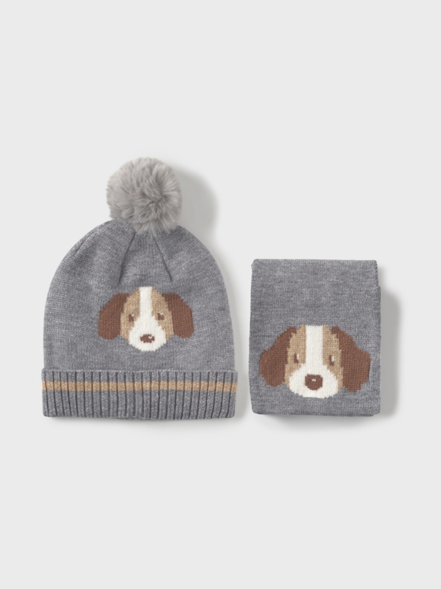 Comp. Hat and scarf Grey 10018/61