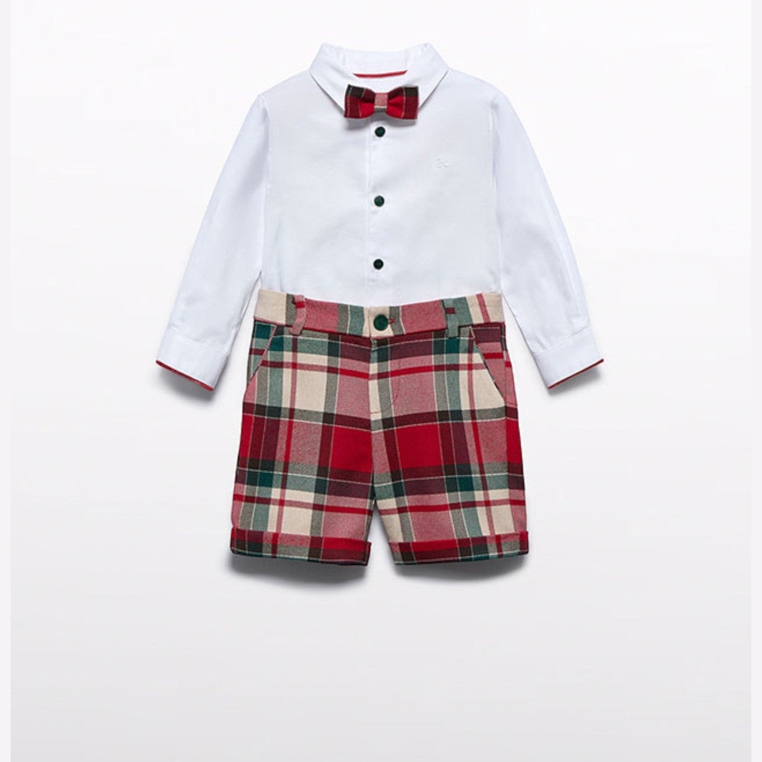 Completo di bermuda scozzese Bimbo Rosso 5706/2 -  NANU' BABY