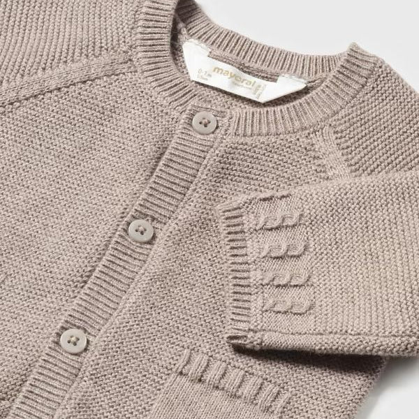 Basic cardigan in warm cotton, Boy's, GREY 2301-G