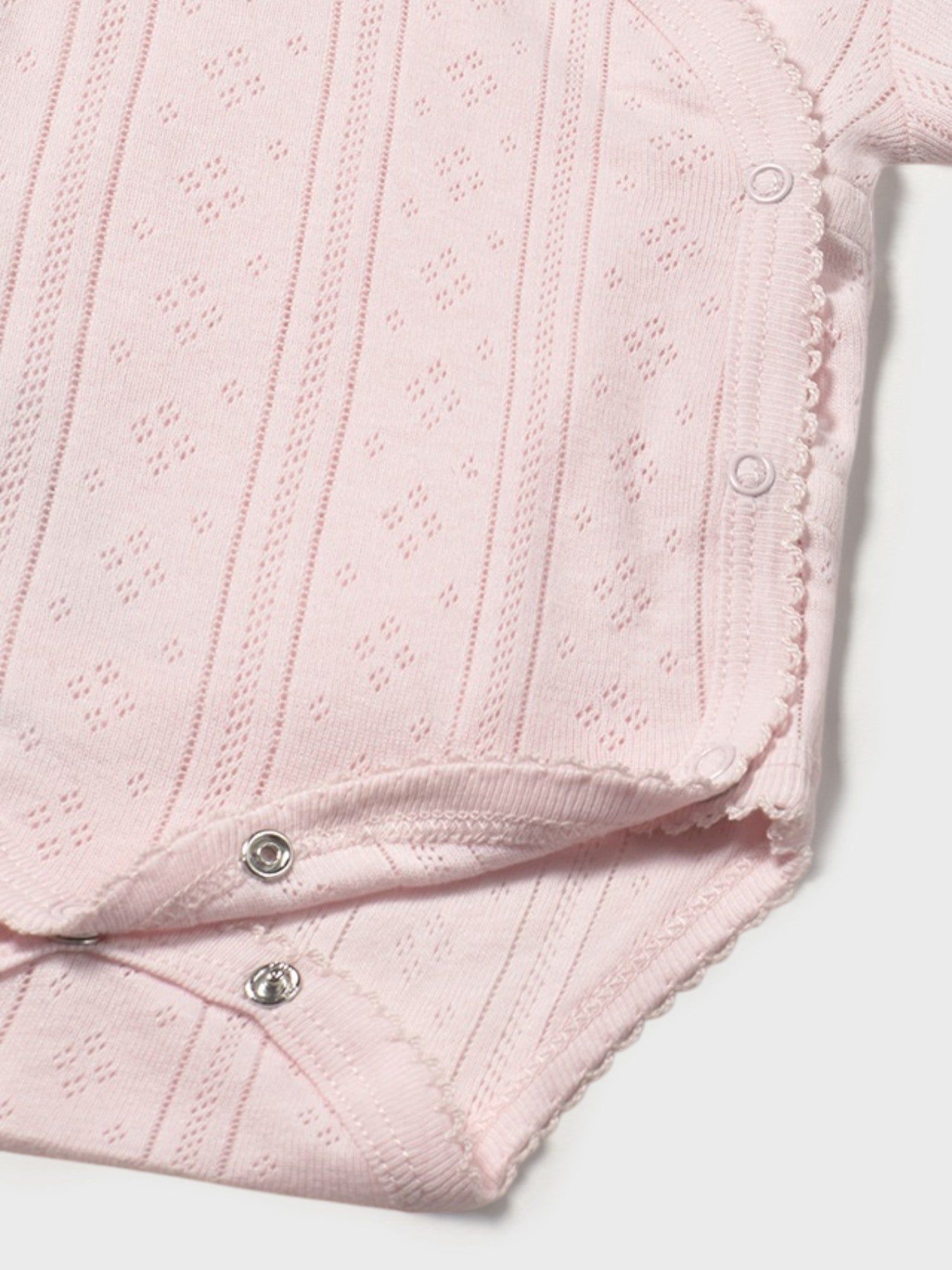 Baby Girl's Short Sleeve Perforated Bodysuit PINK 1746 /R