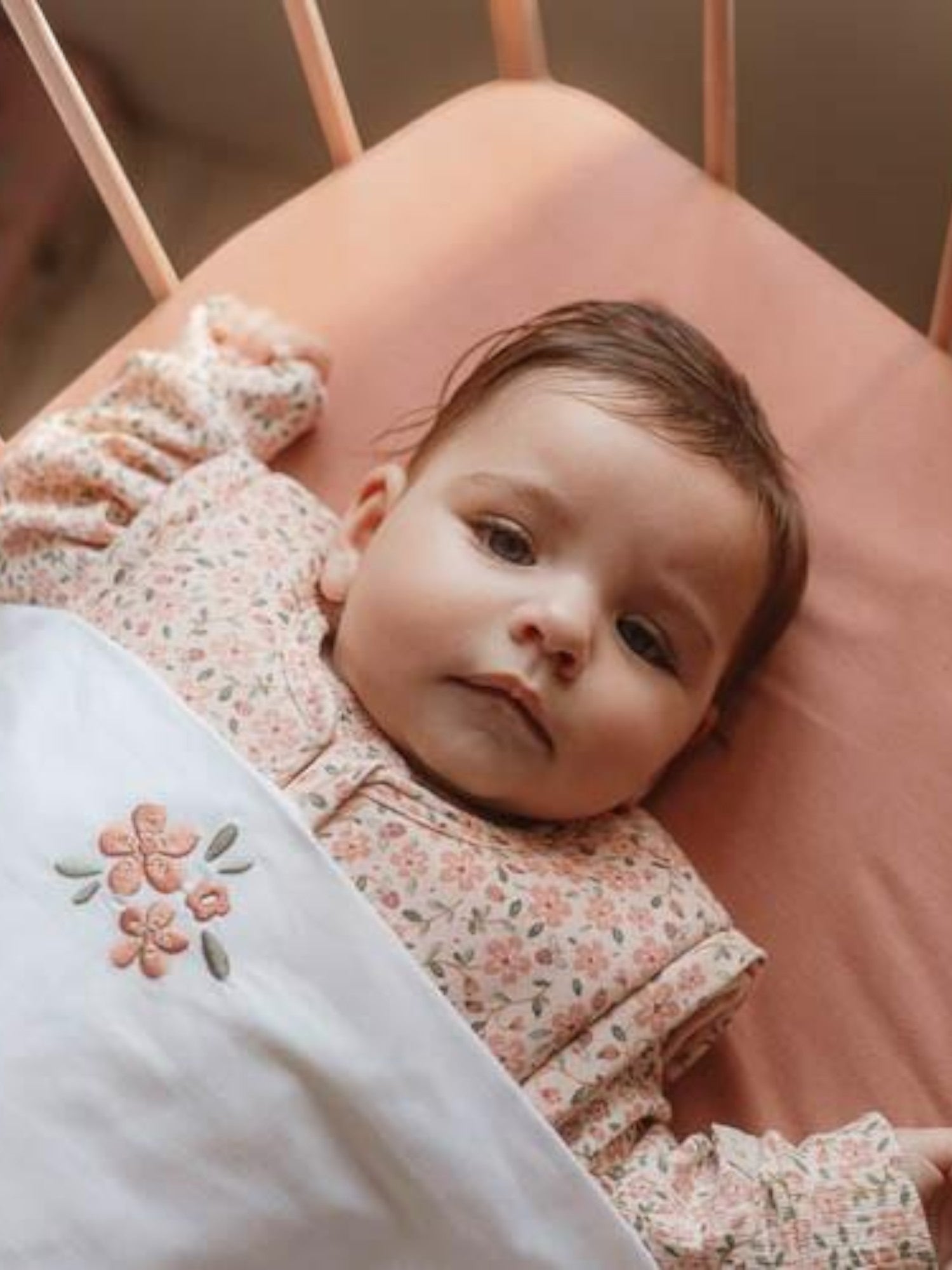 Lenzuolo con angoli per culla Neonata Rosa TE10754009 - NANU' BABY