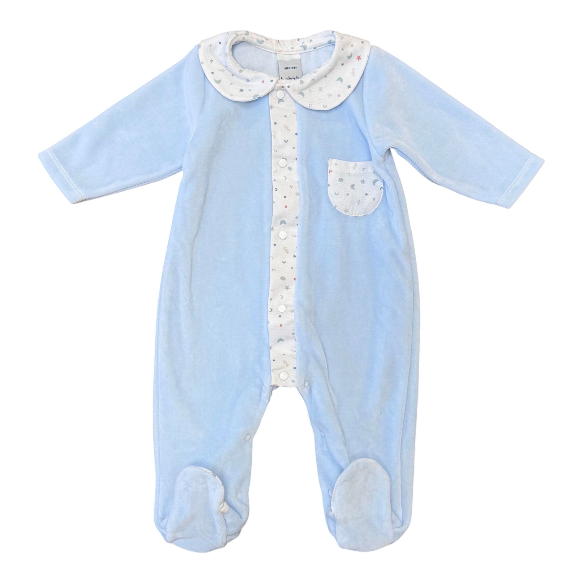 Tutina Neonato Ciniglia Cielo - BABIDU' 12903/C