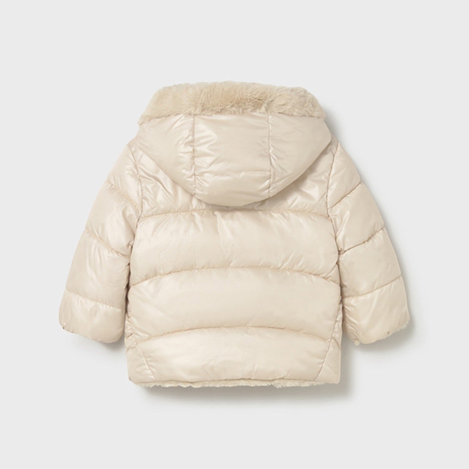 giubbotto reversibile pelo Bimba Avorio 2435/80 -  NANU' BABY
