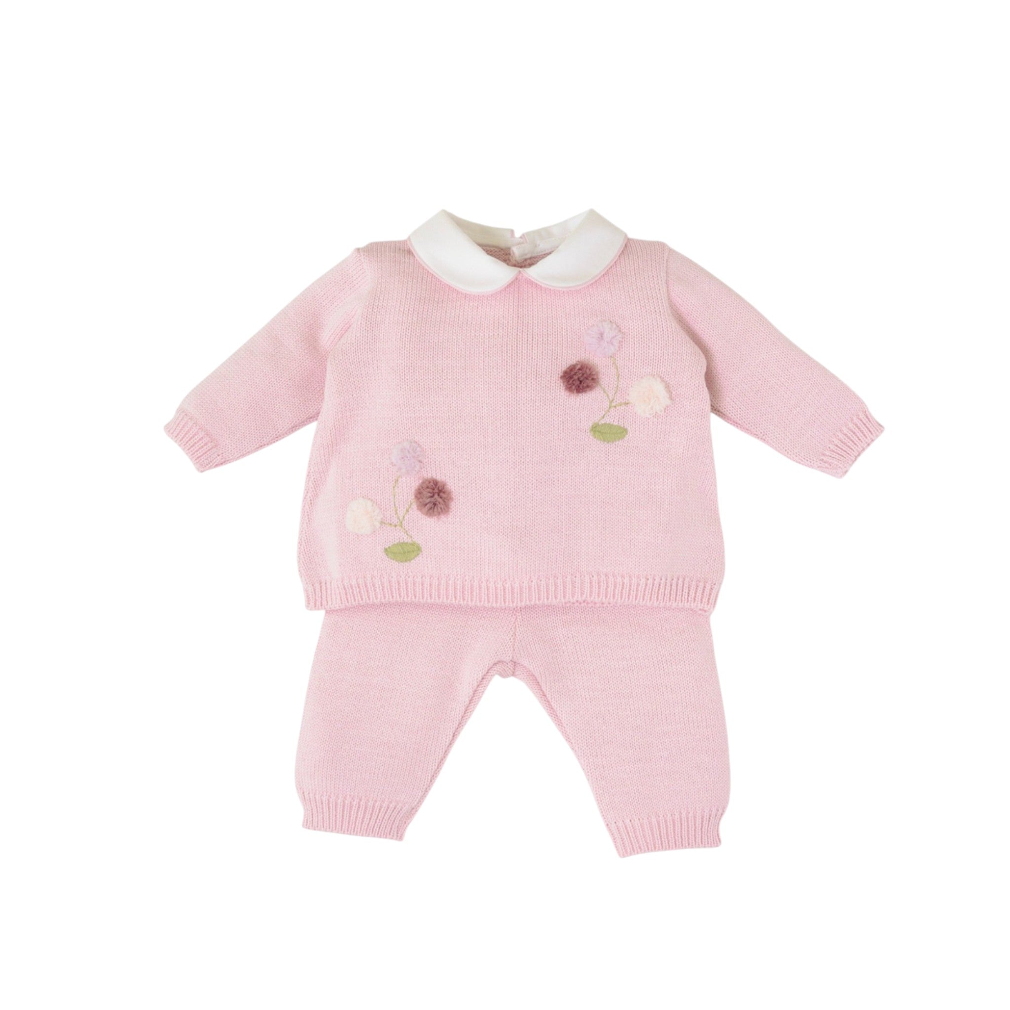 Completo Nascita Neonata Misto Lana Rosa SARTORIA DEI PICCOLI (cod. LV1107)