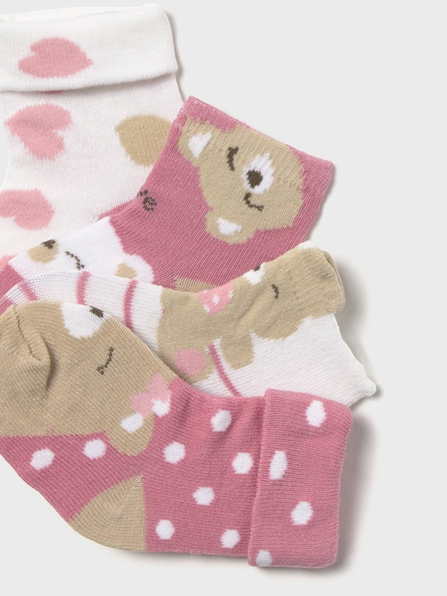 Set 4 calze in cotone  ROSA 9867 /R -  NANU' BABY