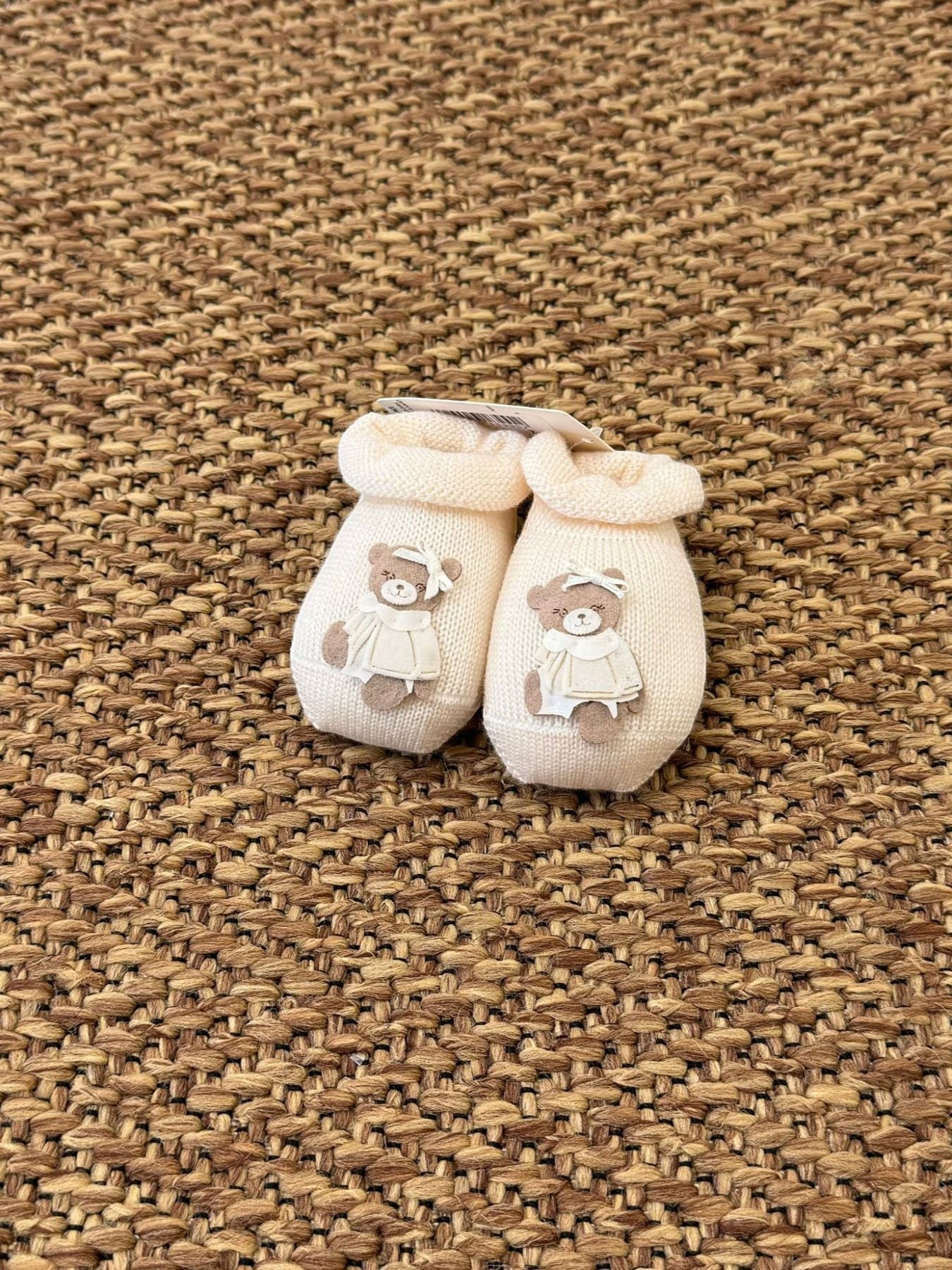 Babbucce Orsetta Little Sara Neonata LATTE 30567/X1