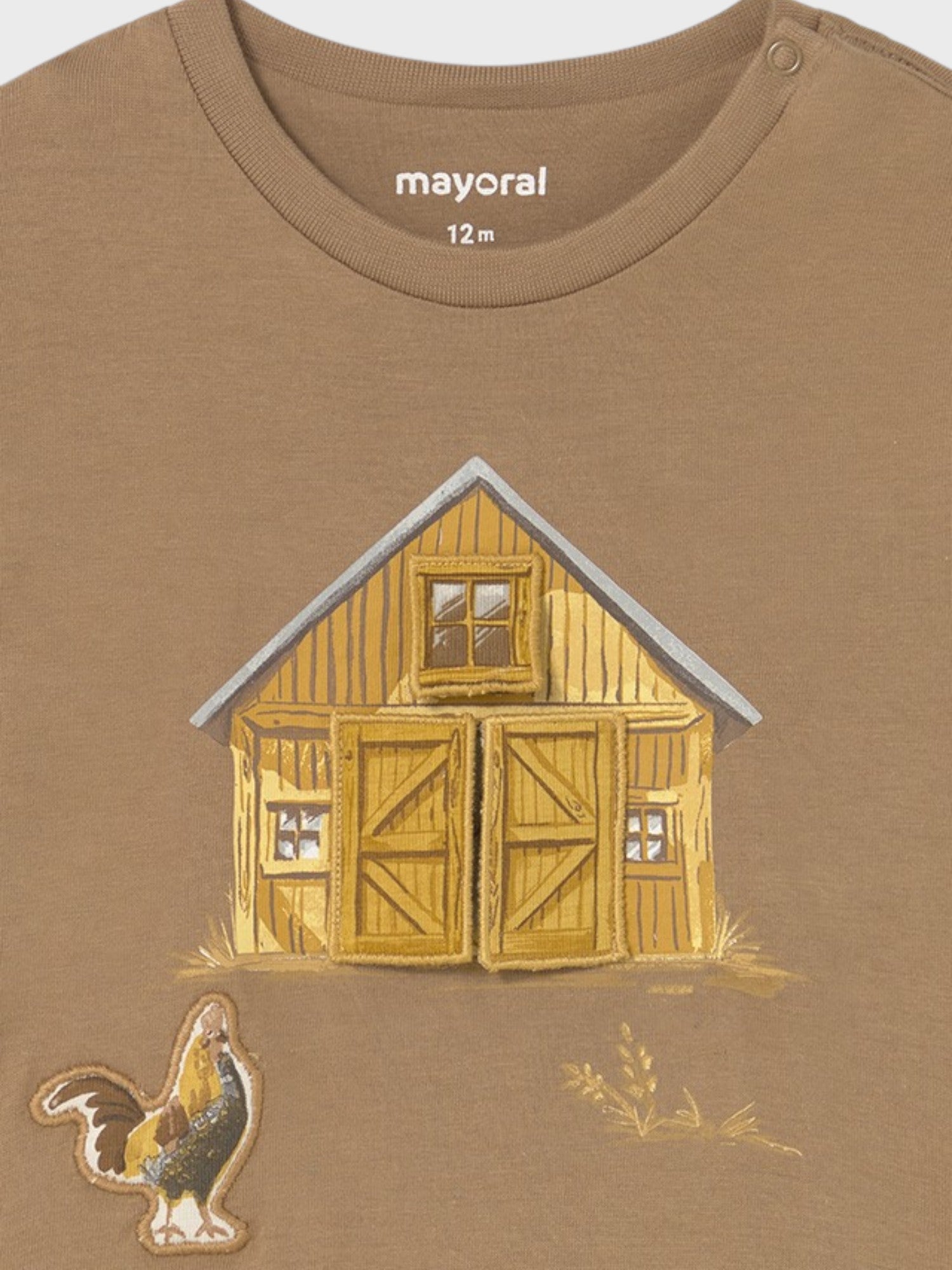 "Play" shirt, long sleeve, Brown, for boys 2067/31