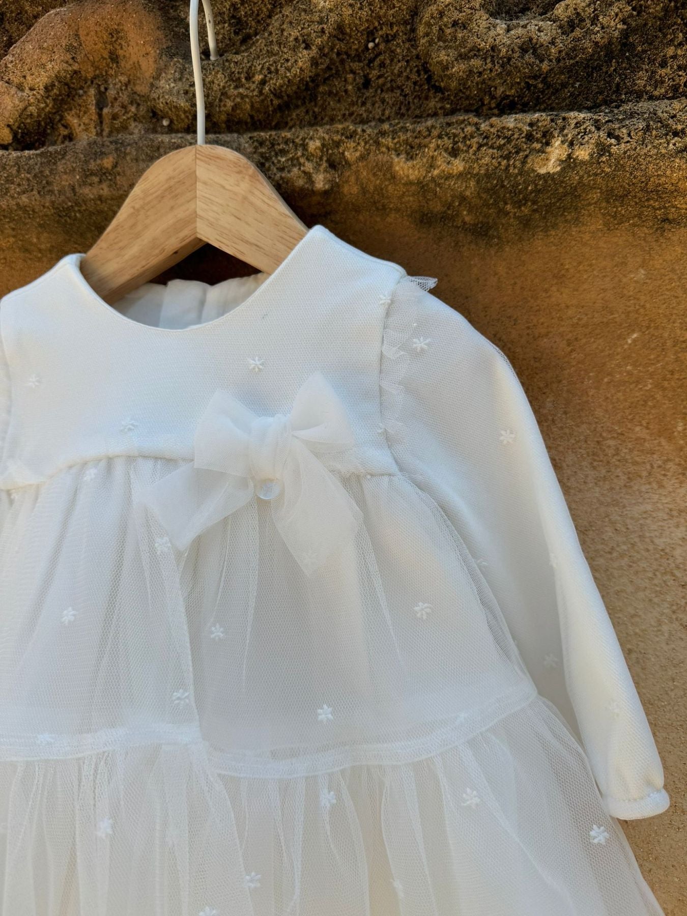 Ecru Tulle Dress for Girls 2L-2805/E