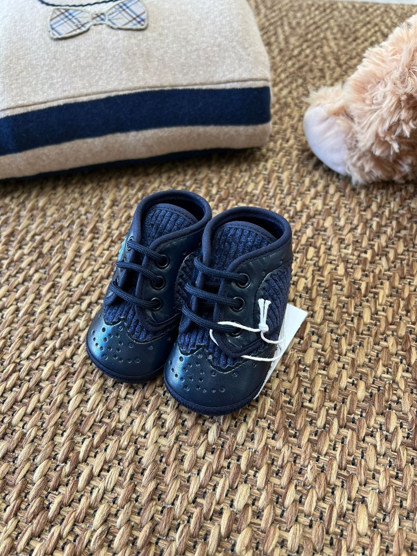 Blue Baby Velvet Shoes 3L-SCL3L