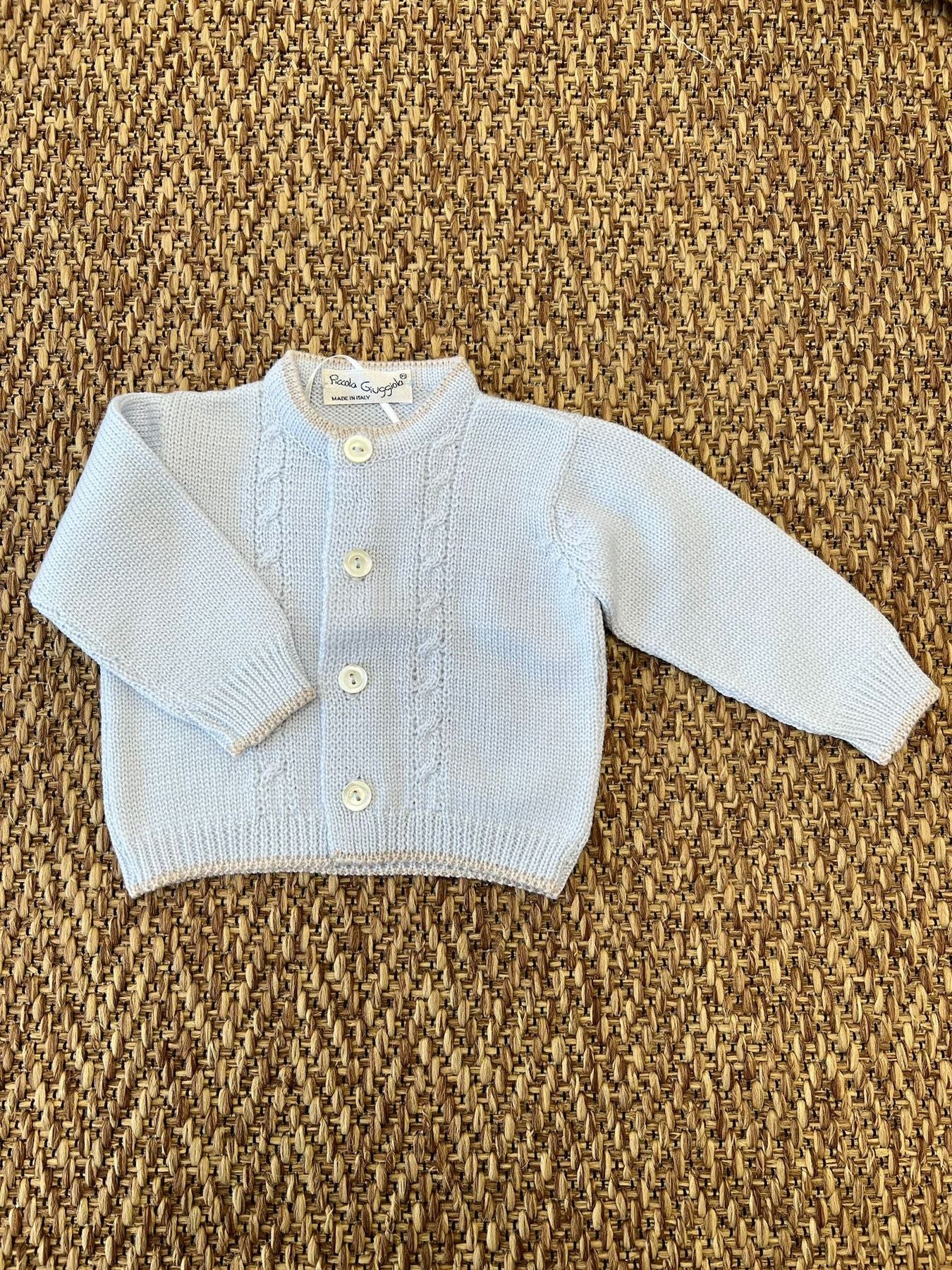 THIAGO/652 Sky Blue Knitted Jacket for Boys