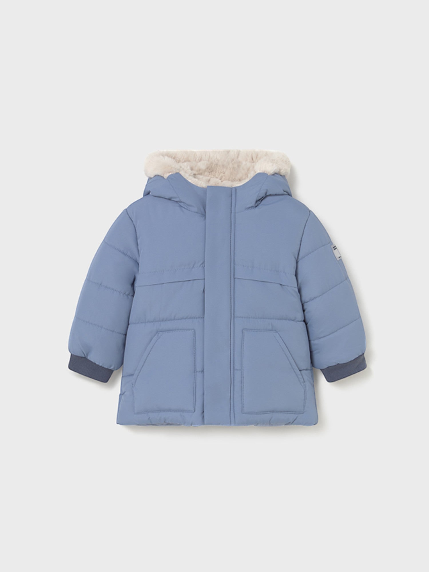 Boys' Fur-Lined Earflap Jacket, Light Blue 2424/49