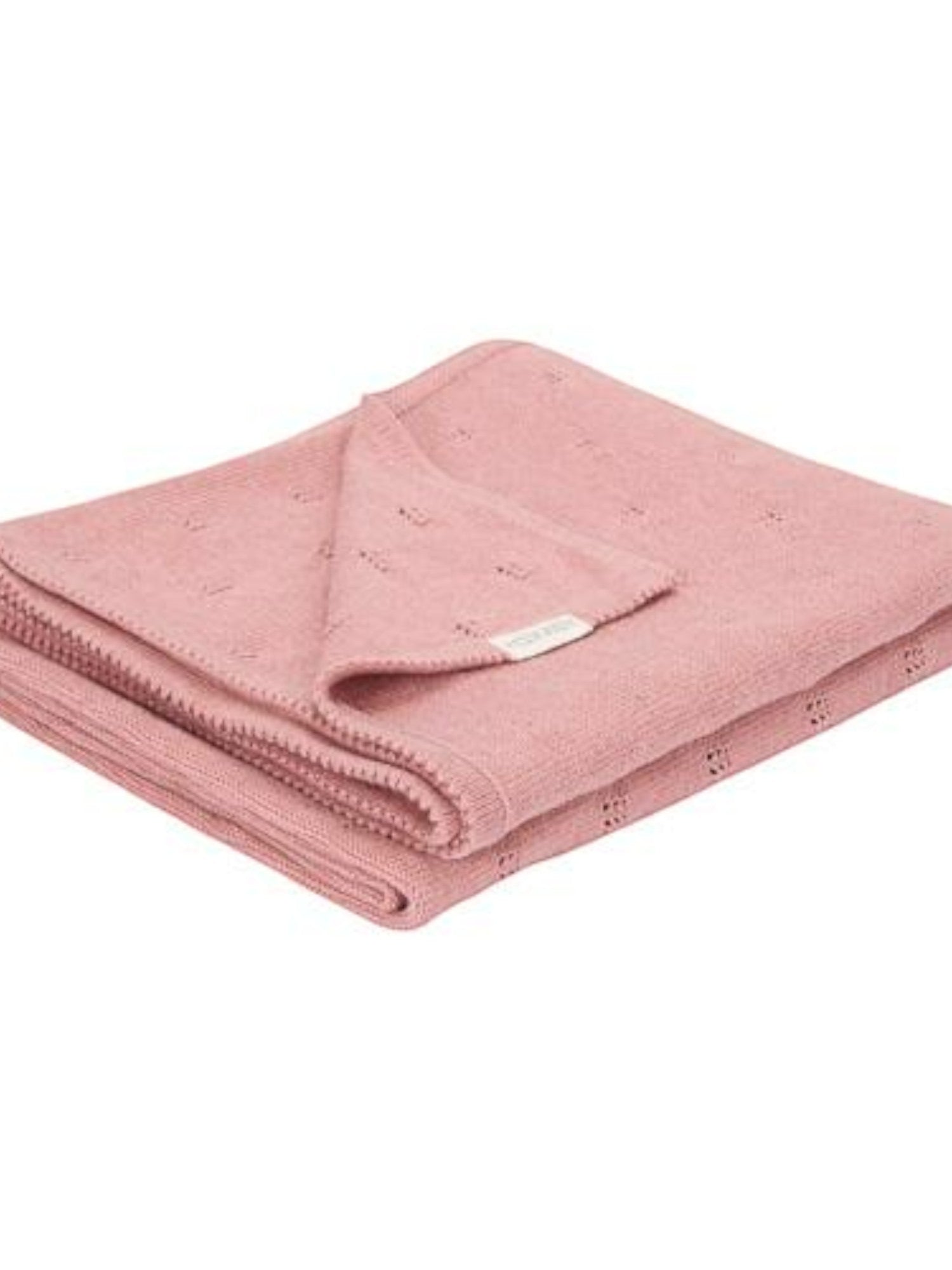 Coperta per culla lavorata a maglia  Rosa TE13454009 -  NANU' BABY