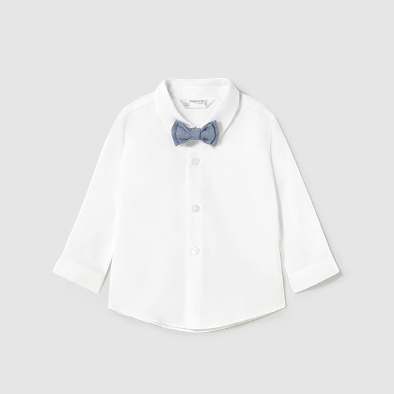 Long sleeve shirt bow tie boy WHITE 1102 /B