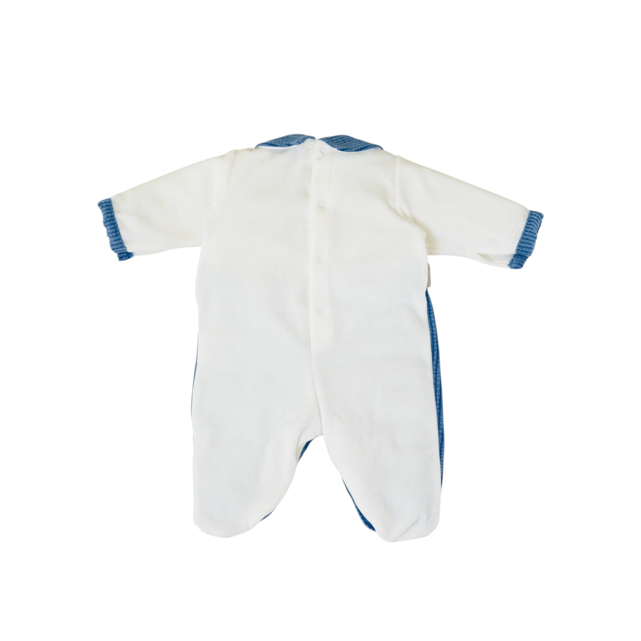 Tutina Neonato Ciniglia Azzurro SARTORIA DEI PICCOLI (cod. LTB1110)