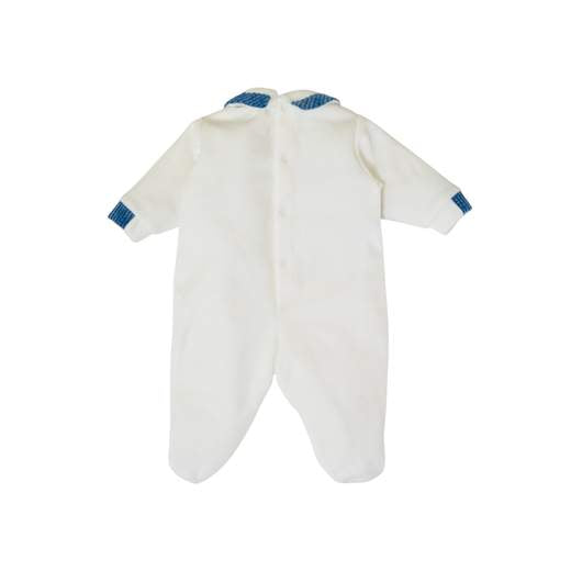 Baby Romper, Blue Chenille, SARTORIA DEI PICCOLI (code LTB1110)