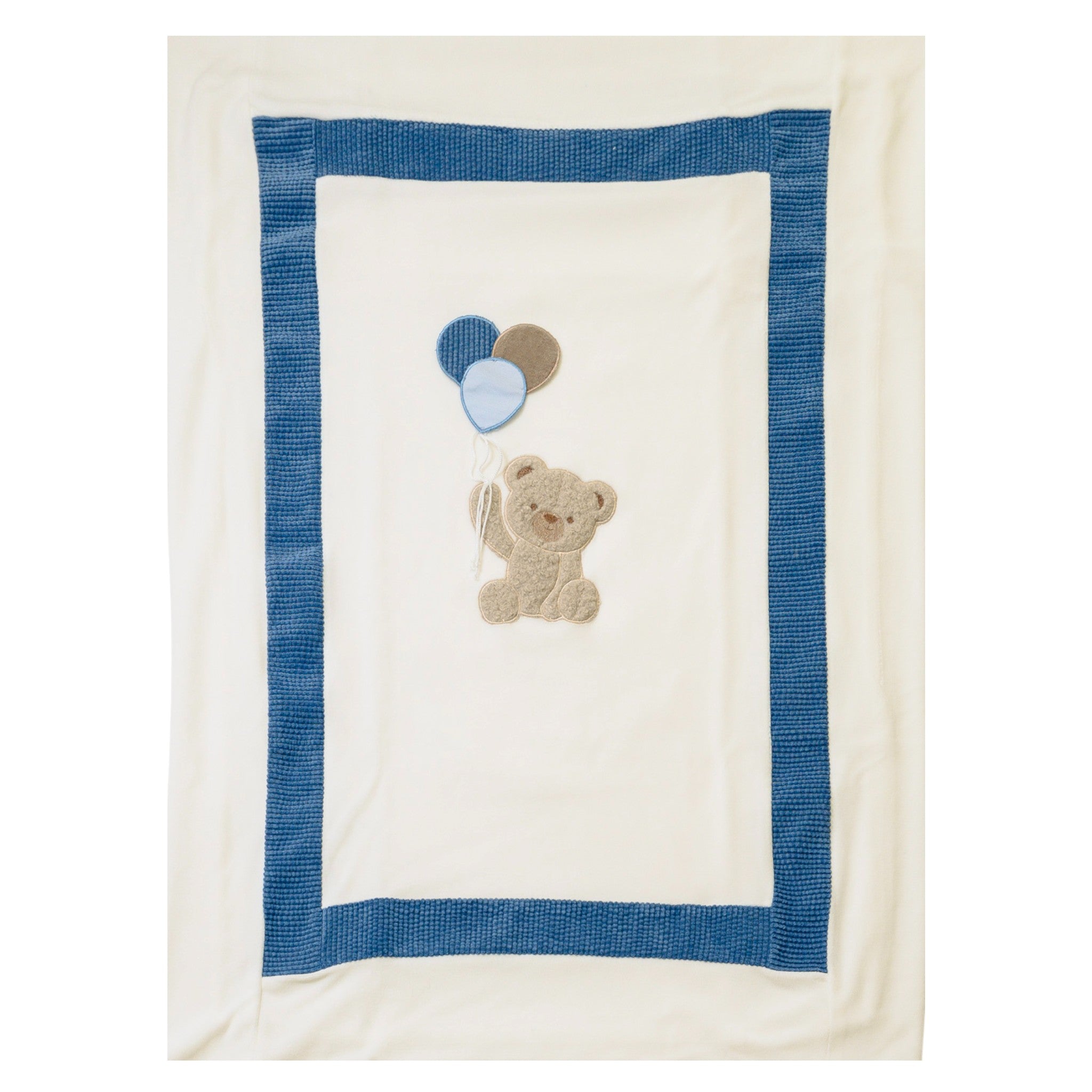 Copertina Neonato Ciniglia Azzurro SARTORIA DEI PICCOLI (cod. LC1110)