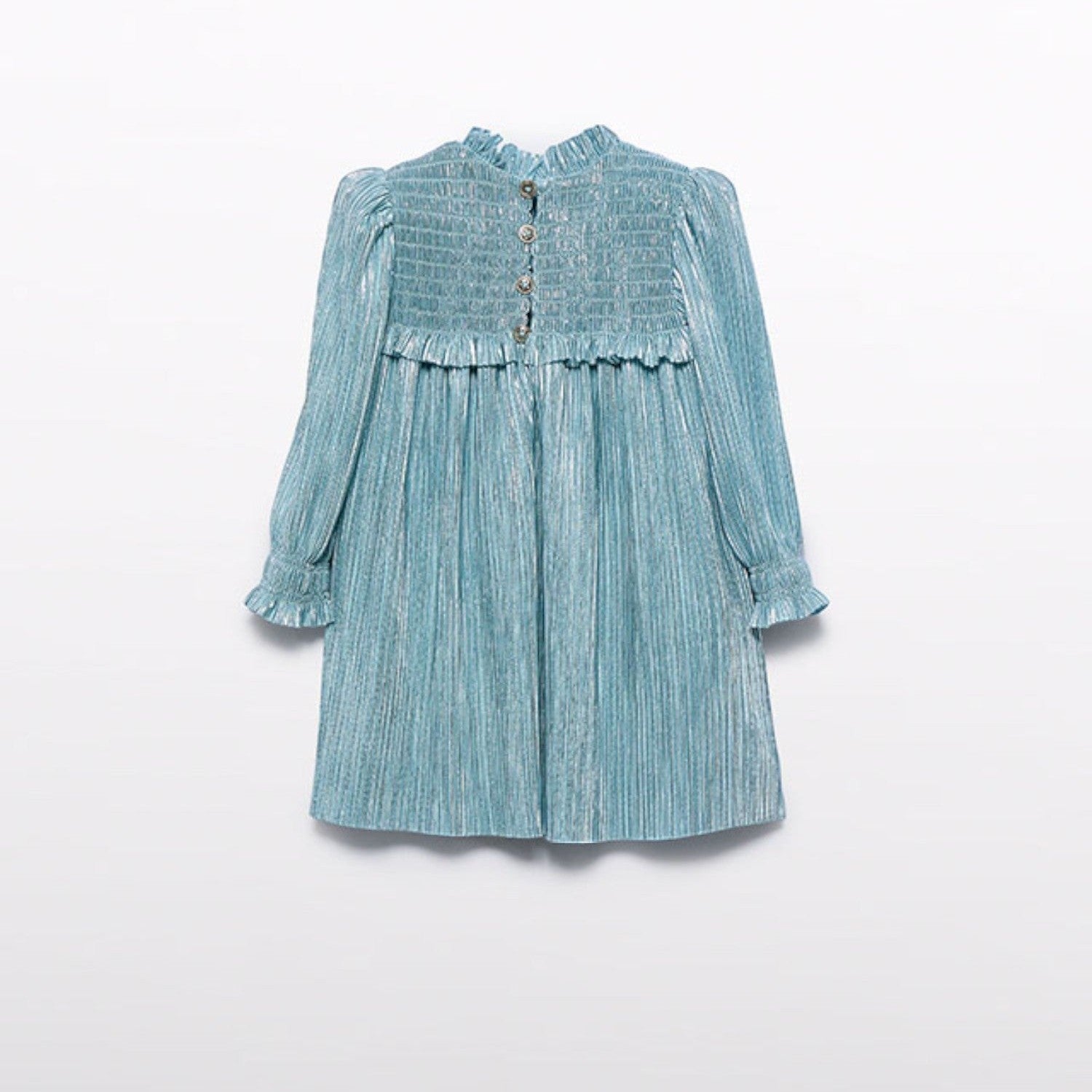 Abito plissato Bimba Verde 5510/9 -  NANU' BABY