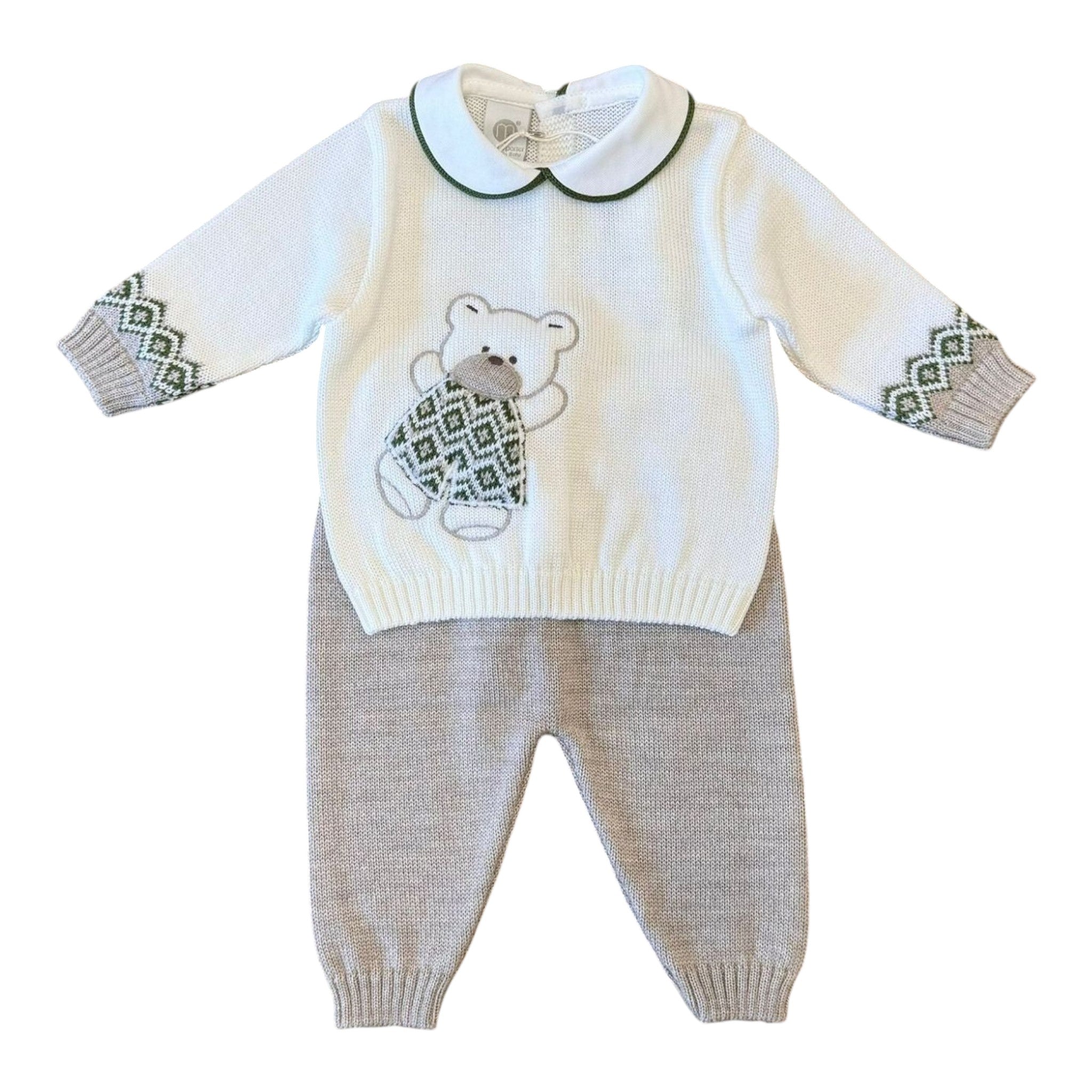 Baby Boy Newborn Outfit, Little Bear, Vanilla, IB5150/V