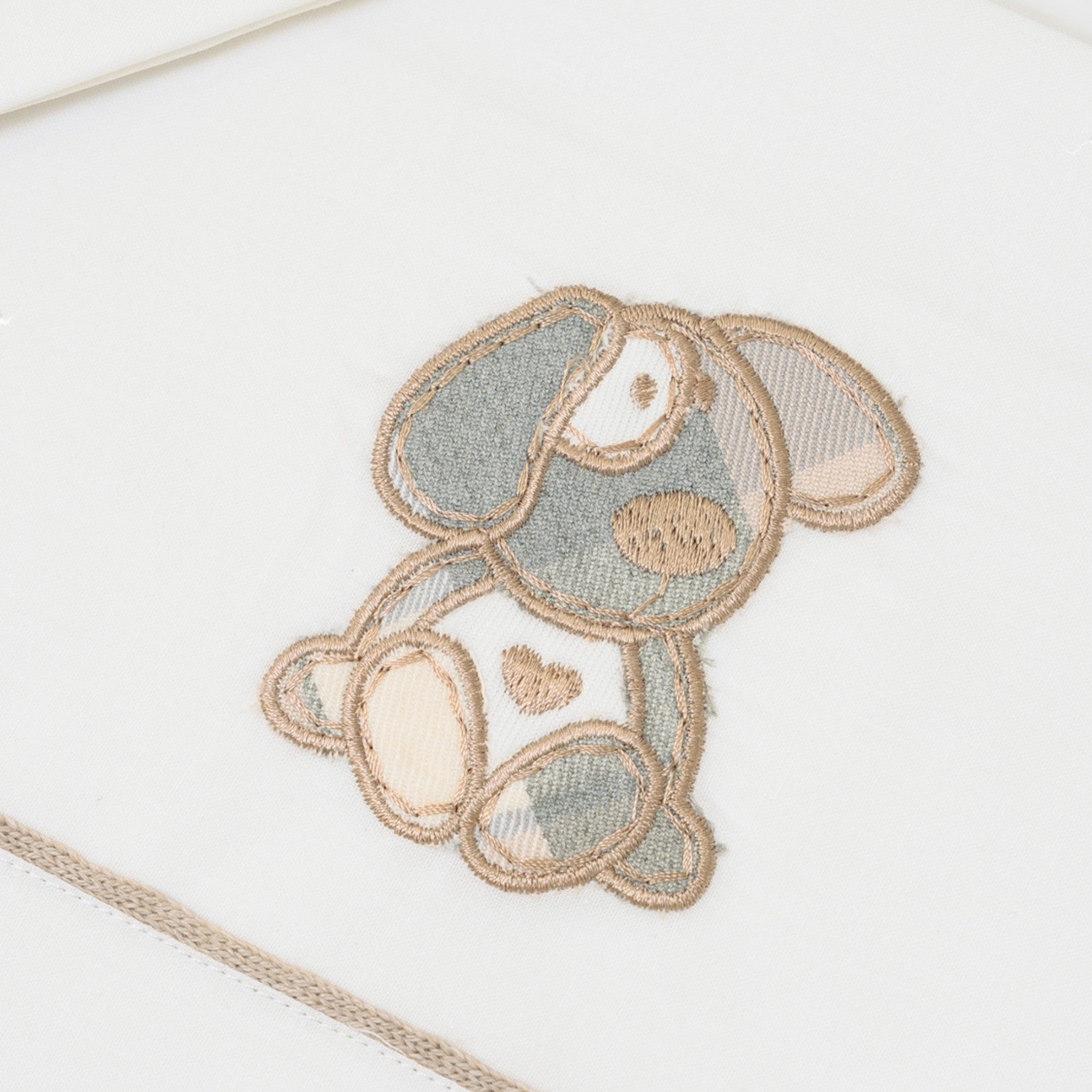 Baby Fitted Sheet, Beige Cotton, SARTORIA DEI PICCOLI (code LL1112)