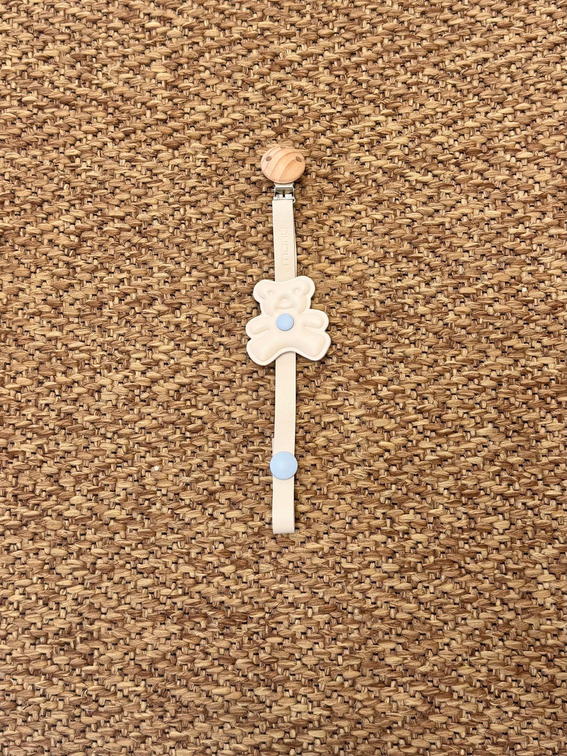Sky Blue Cotton Pacifier Clip - MARLÙ IN910PC/C