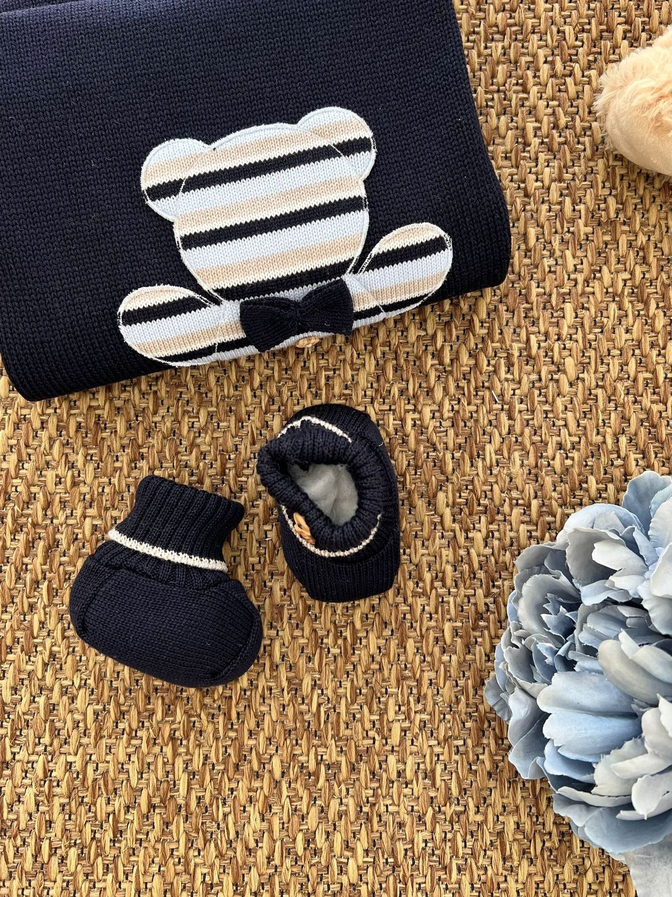 Blue Baby Bear Slippers 6786