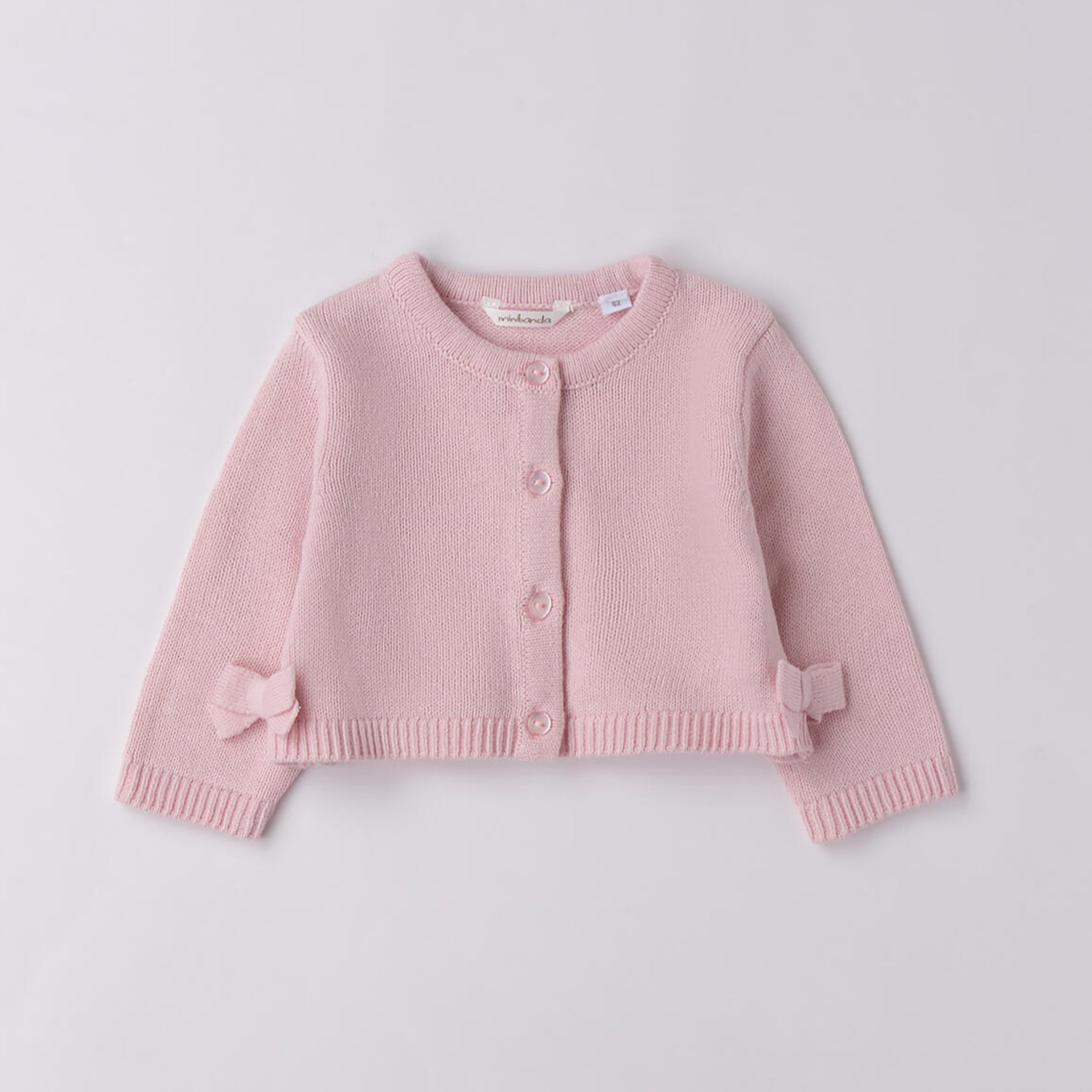 Pink Cotton and Wool Knit Cardigan for Girls 3F703/2714