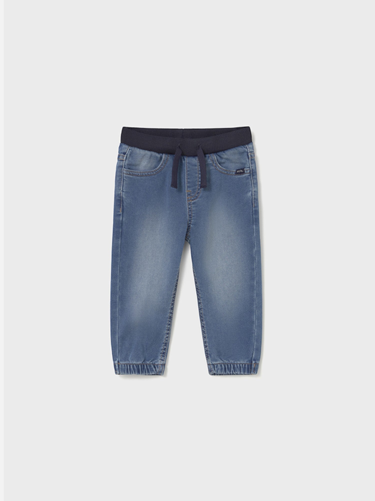 Soft denim jogger trousers for boys, blue 2508/95
