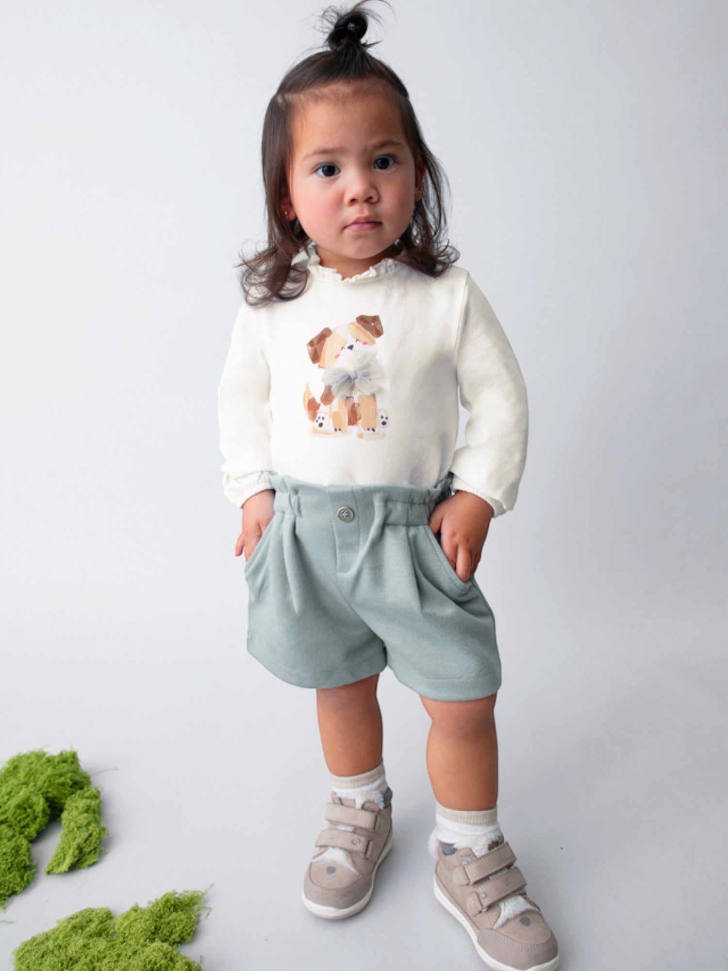 Twill Bermuda Shorts for Girls SKY 2261/15