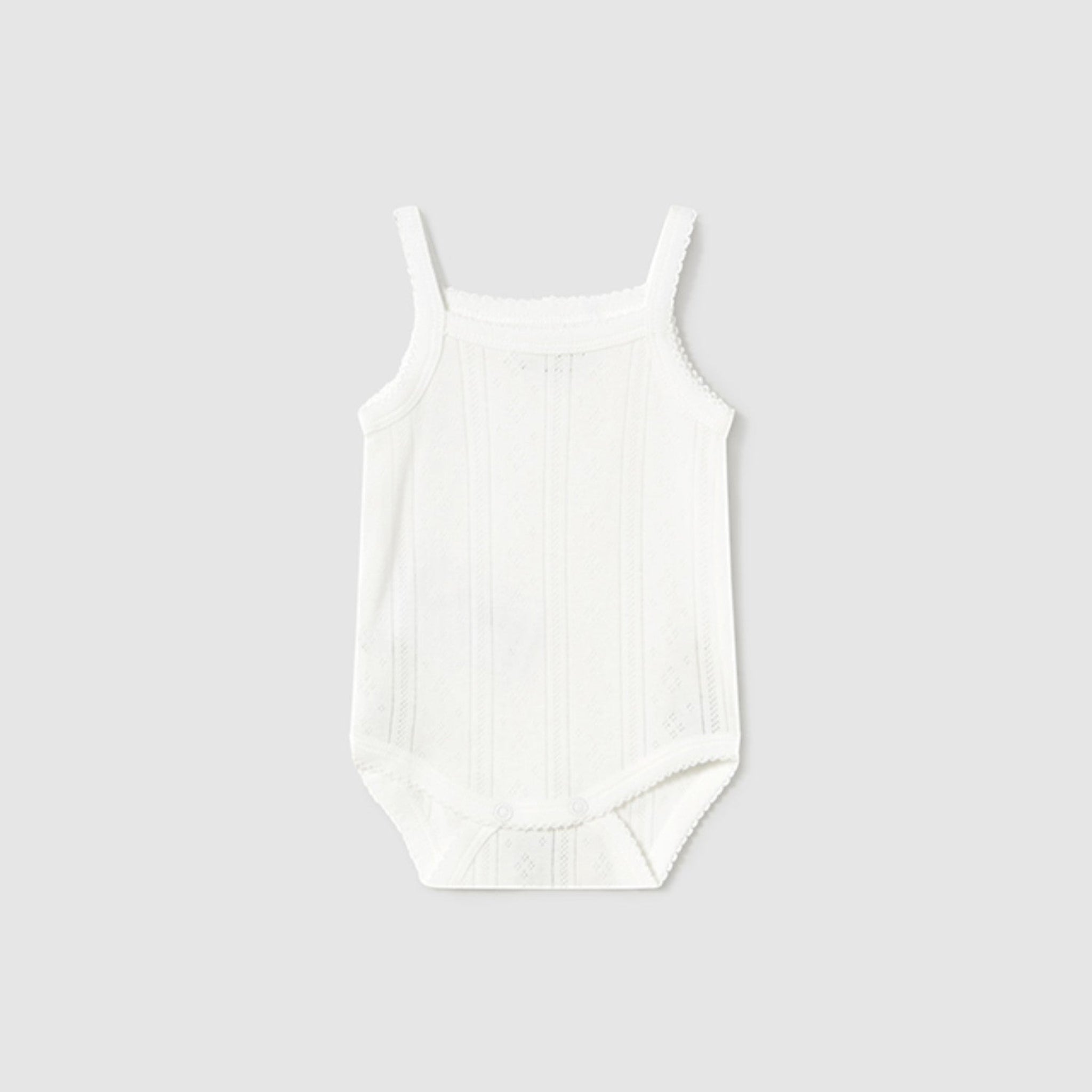 Body bretelle traforate Neonata BIANCO 1745 /B -  NANU' BABY
