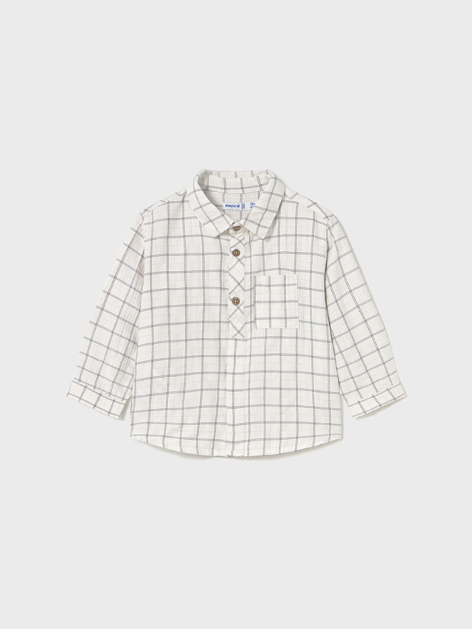 Boy's Gray Plaid Shirt, Size M/L 2110/95