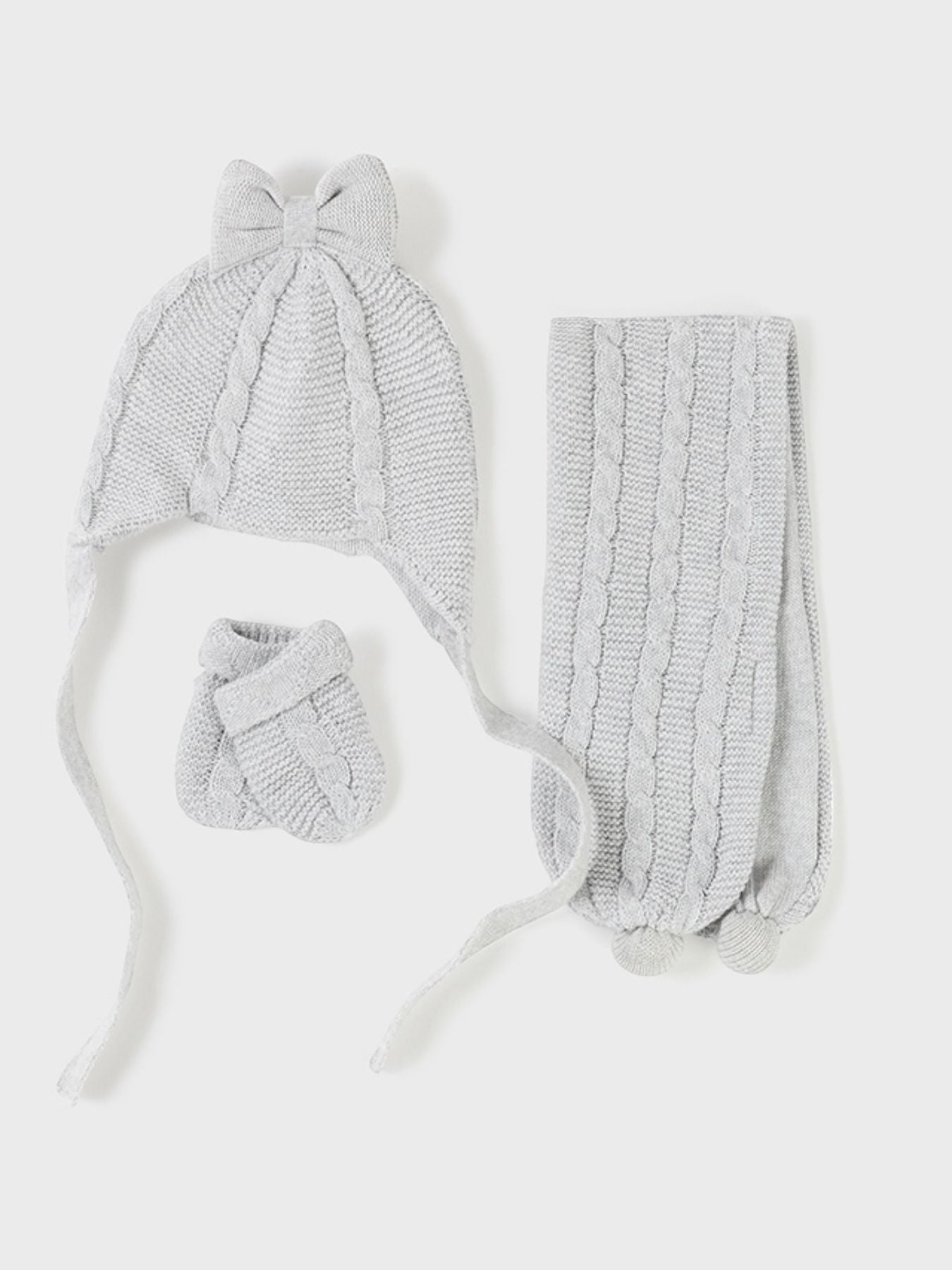 Hat, mittens and scarf set PERLA 9663-P